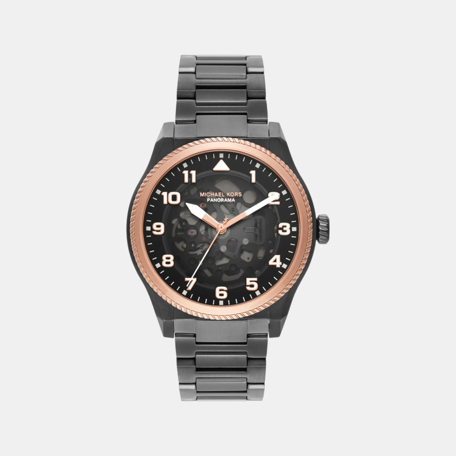 Panorama Men Automatic Black Dial Analog Stainless Steel Watch MK9219 - Image 2