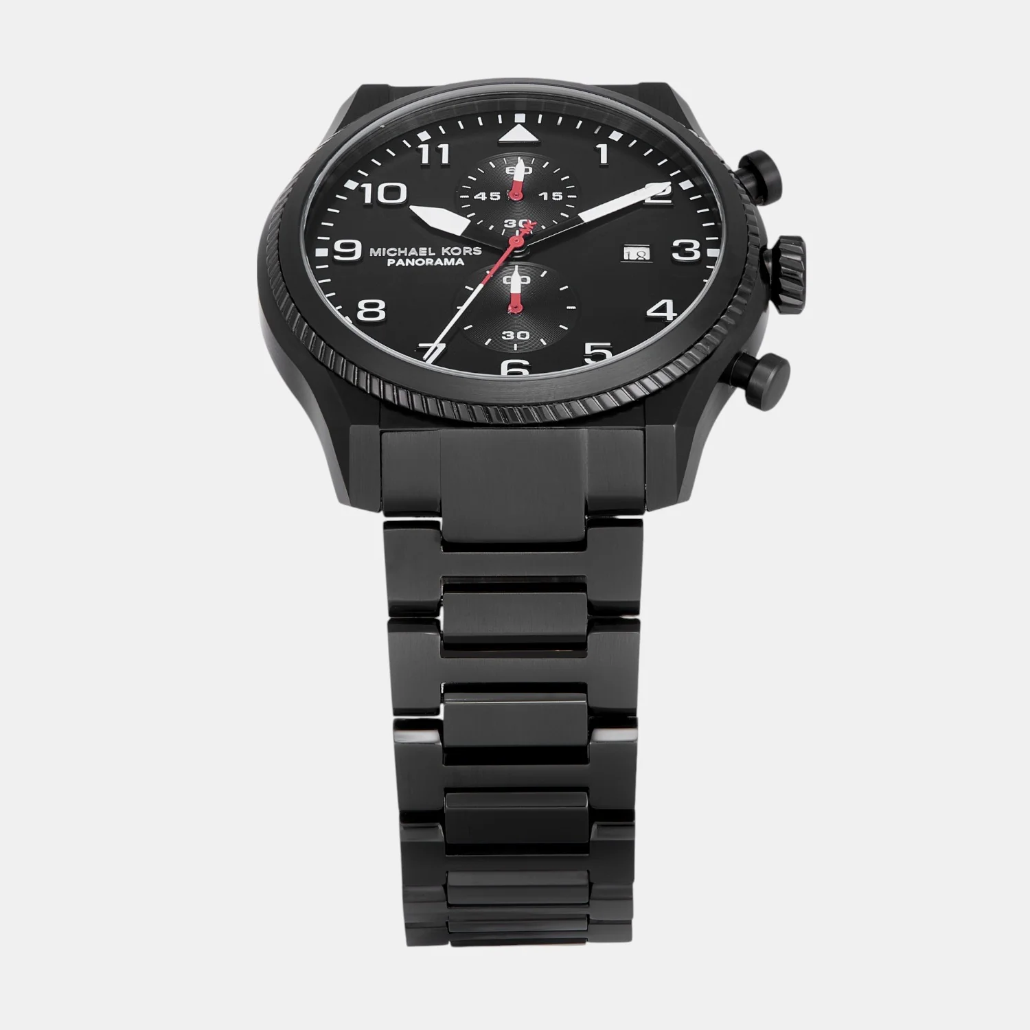 Panorama Men Quartz Black Dial Chronograph Stainless Steel Watch MK9198 - Image 3