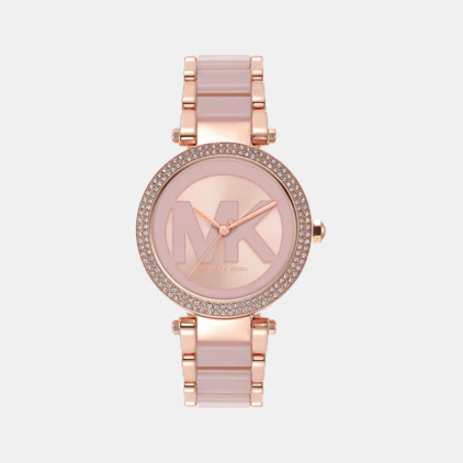 Parker Women Quartz Pink Dial Analog Stainless Steel Watch MK7371 - Image 3