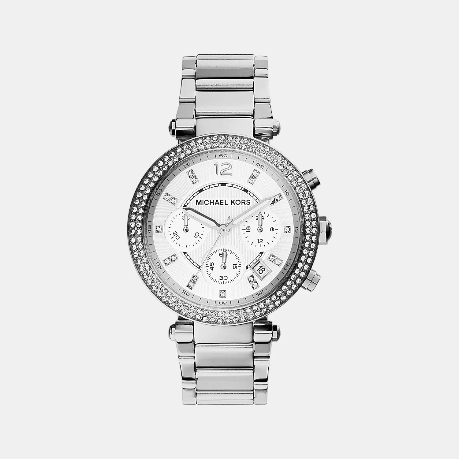 Parker Women Quartz Silver Dial Chronograph Stainless Steel Watch MK5353