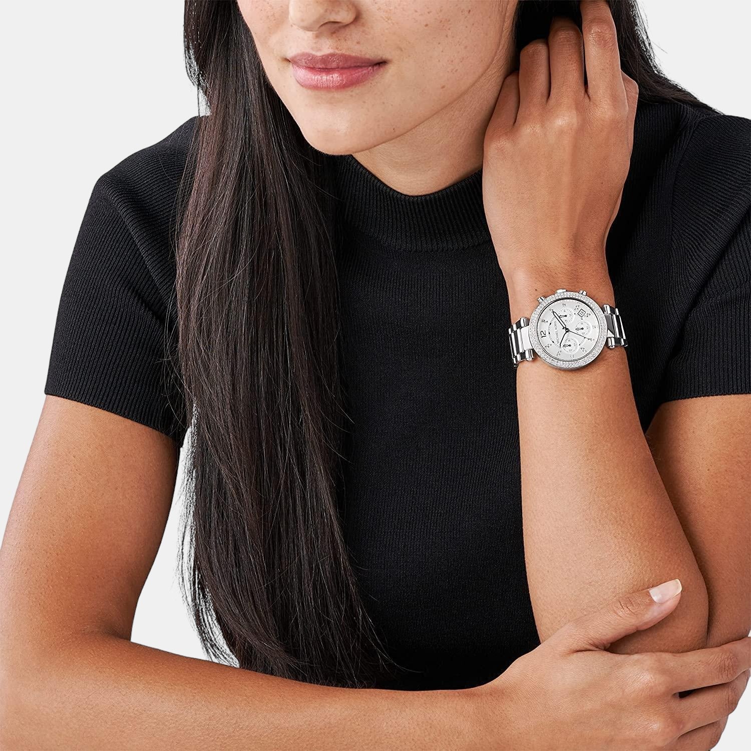 Parker Women Quartz Silver Dial Chronograph Stainless Steel Watch MK5353 - Image 4