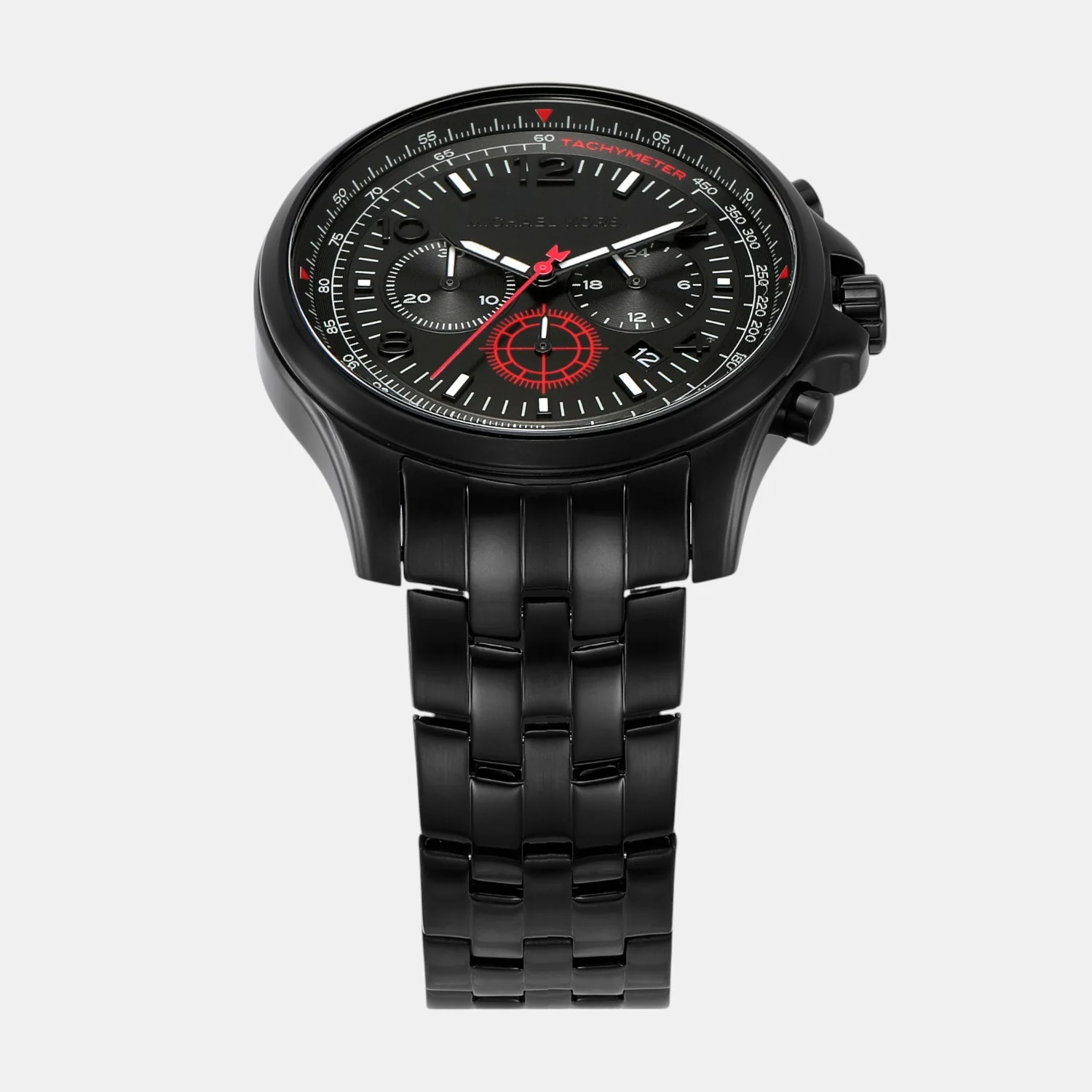Pilot Men Quartz Black Dial Chronograph Stainless Steel Watch MK9127 - Image 3