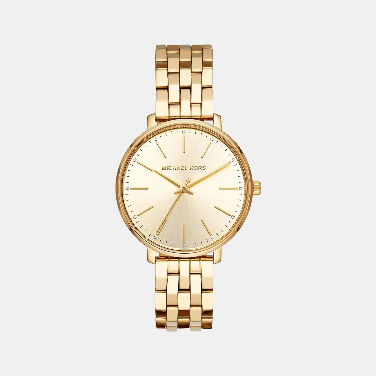Pyper Women Quartz Gold Dial Analog Stainless Steel Watch MK3898