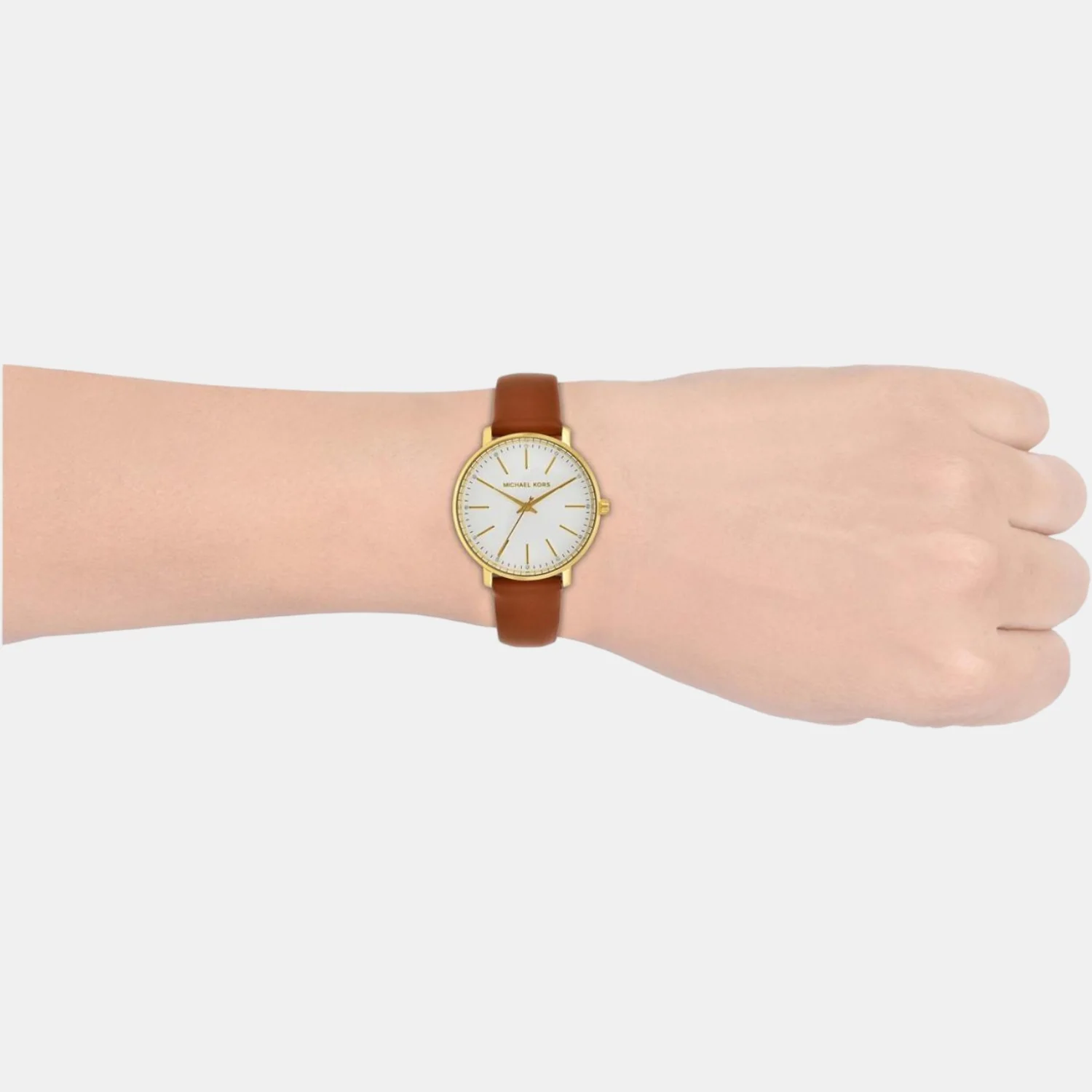 Pyper Women Quartz White Dial Analog Leather Watch MK2740 - Image 5