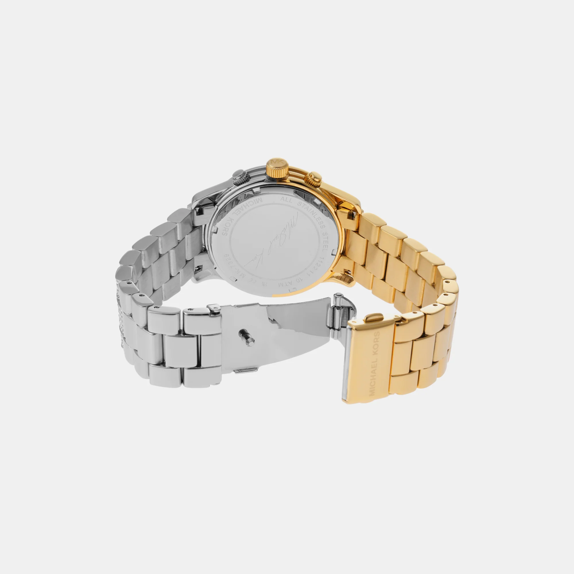 Runway Women Quartz Gold Dial Chronograph Stainless Steel Watch MK7329 - Image 5
