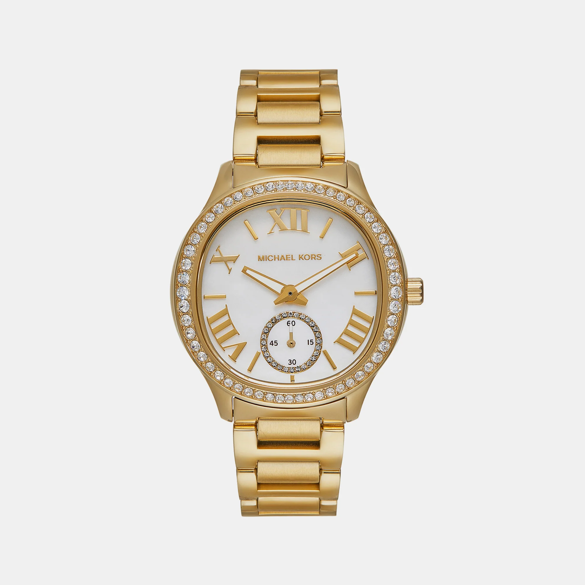 Sage Women Quartz White Dial Analog Stainless Steel Watch MK4805
