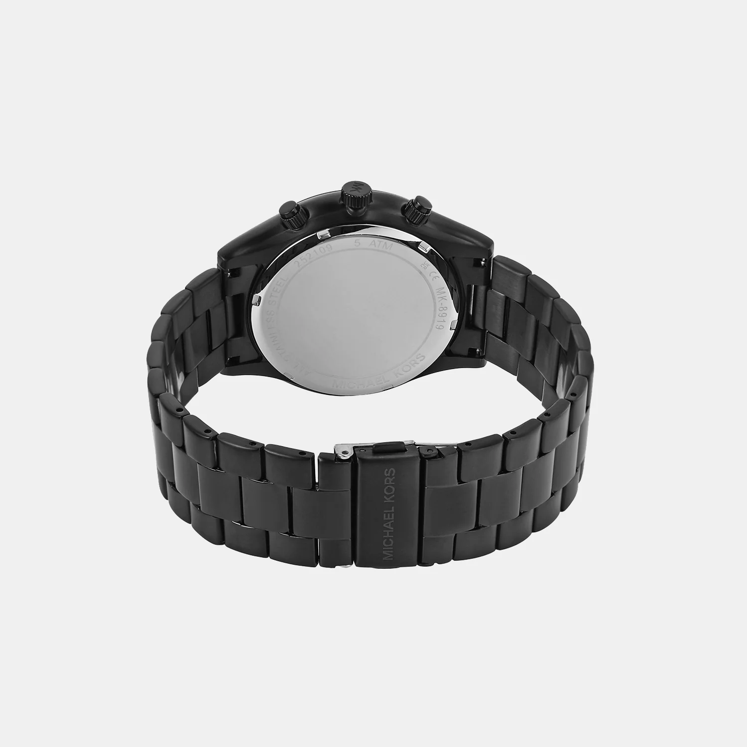 Slim Runway Men Quartz Black Dial Chronograph Stainless Steel Watch MK8919 - Image 6
