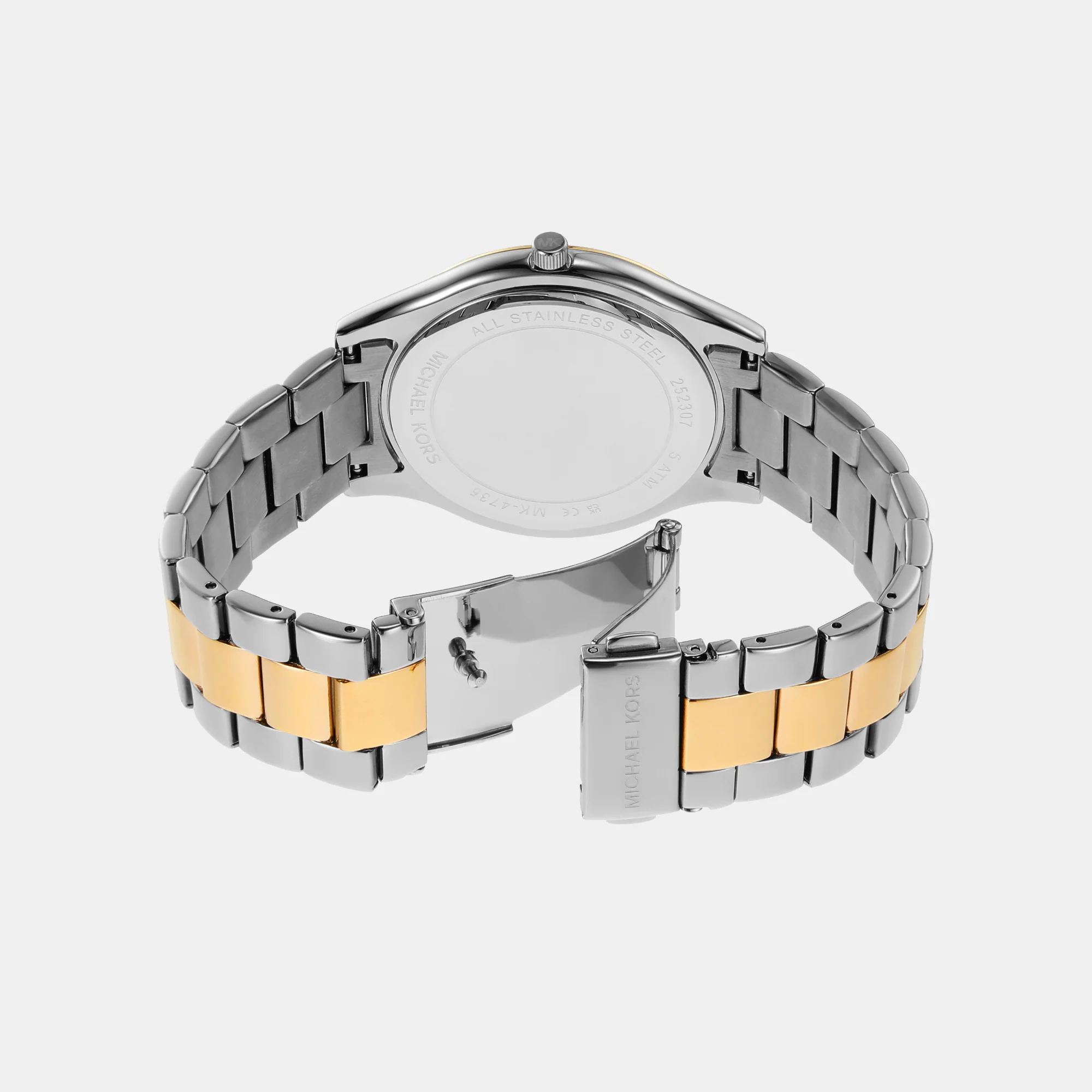 Slim Runway Women Quartz Two Tone Dial Analog Stainless Steel Watch MK4735 - Image 6
