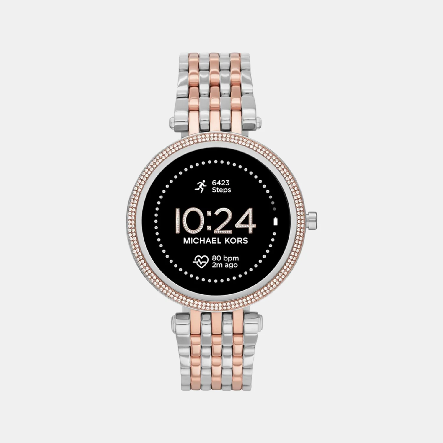 Women Processor Black Dial Digital Stainless Steel Watch MKT5129