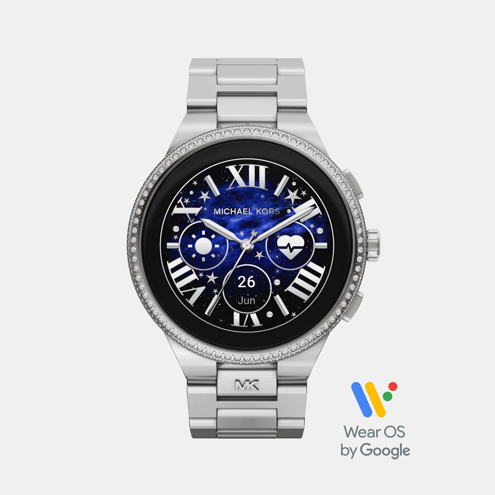 Women Processor Black Dial Digital Stainless Steel Watch MKT5143