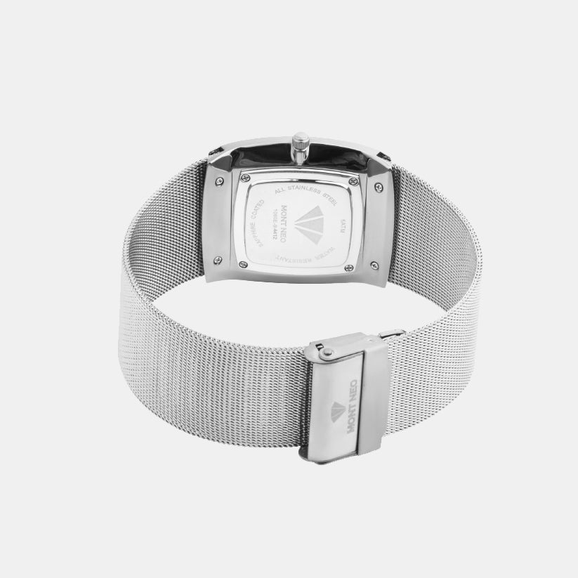 Men Quartz Black Dial Analog Mesh Watch 1060E-B4412 - Image 5