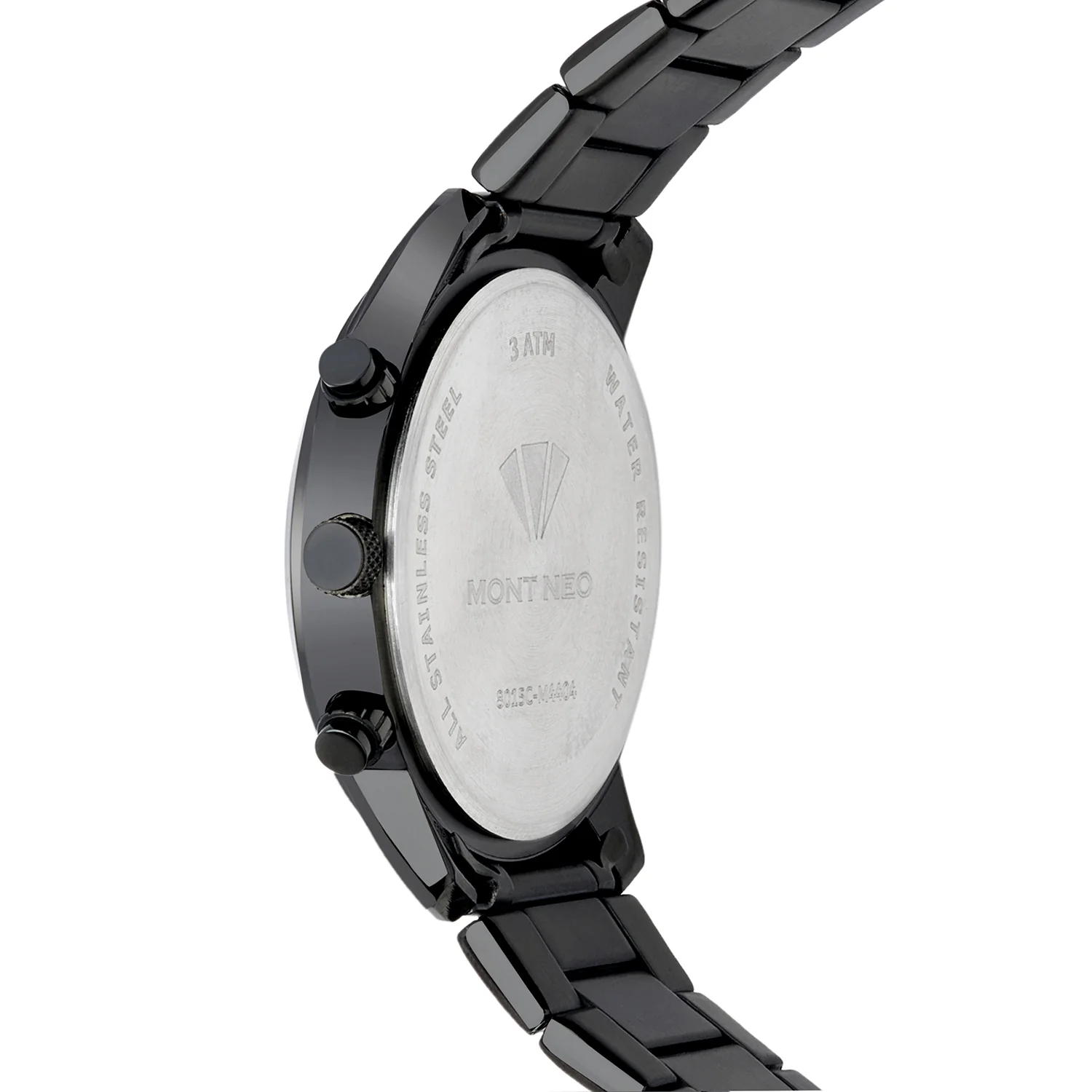 Men Quartz Black Dial Analog Metal Watch 8015C-M4404 - Image 4