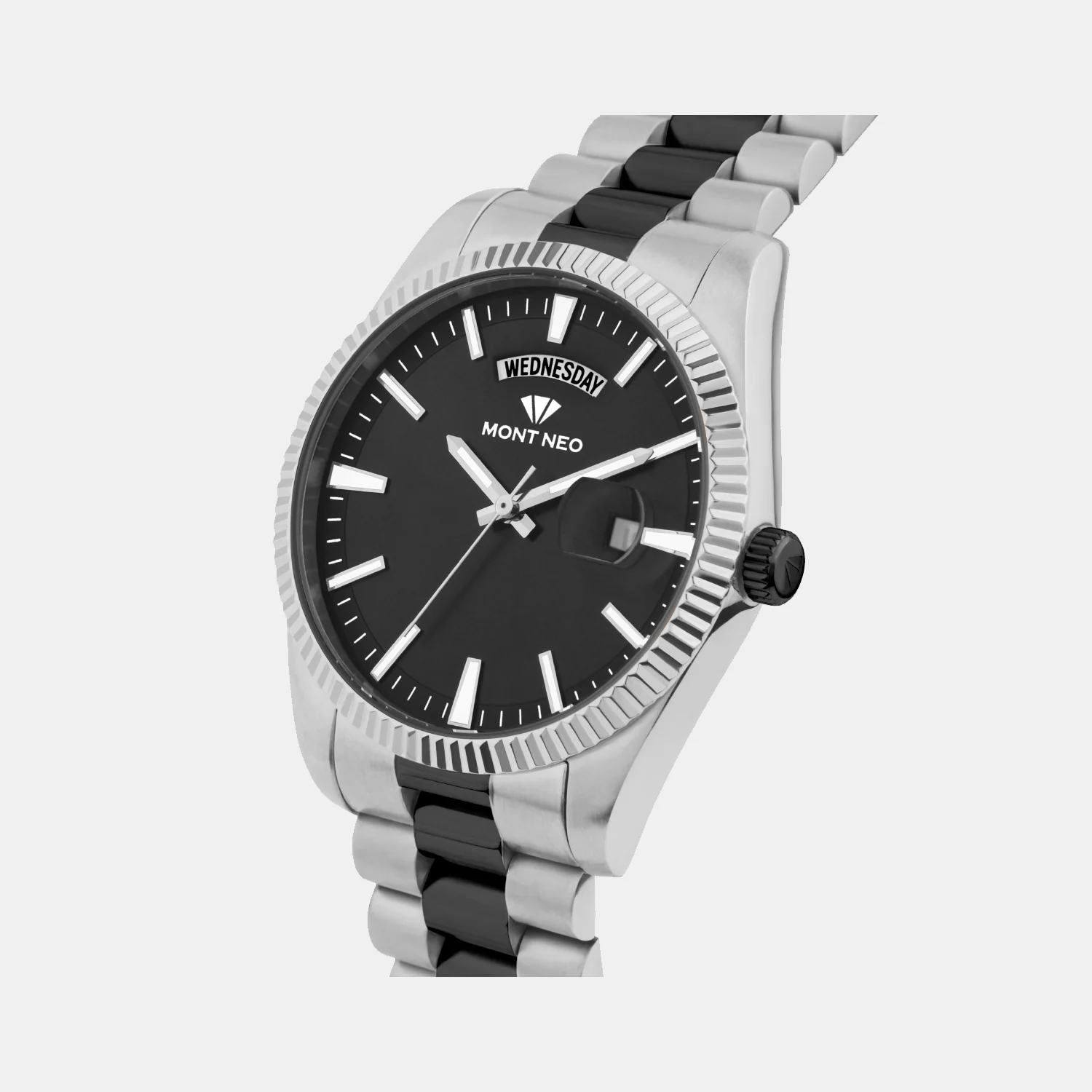 Men Quartz Black Dial Analog Stainless Steel Watch G3505D-M1404 - Image 3