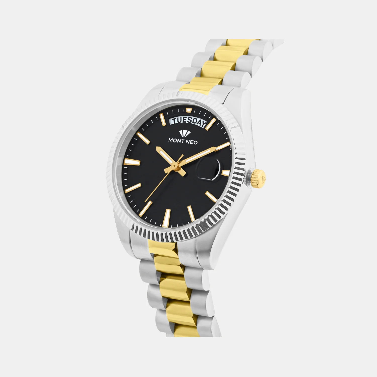 Men Quartz Black Dial Analog Stainless Steel Watch L3505D-M1204 - Image 3