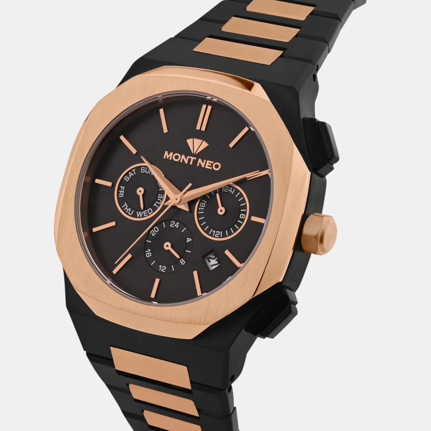 Men Quartz Black Dial Multi-Function Metal Watch 1054M-M4304 - Image 2