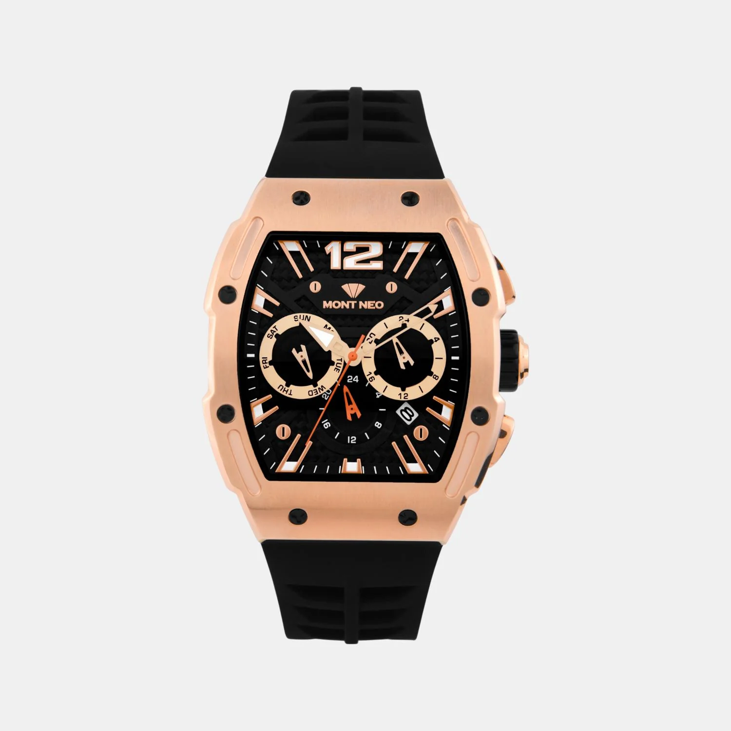 Men Quartz Black Dial Multi-Function Silicone Watch G1061C-P3304 - Image 2