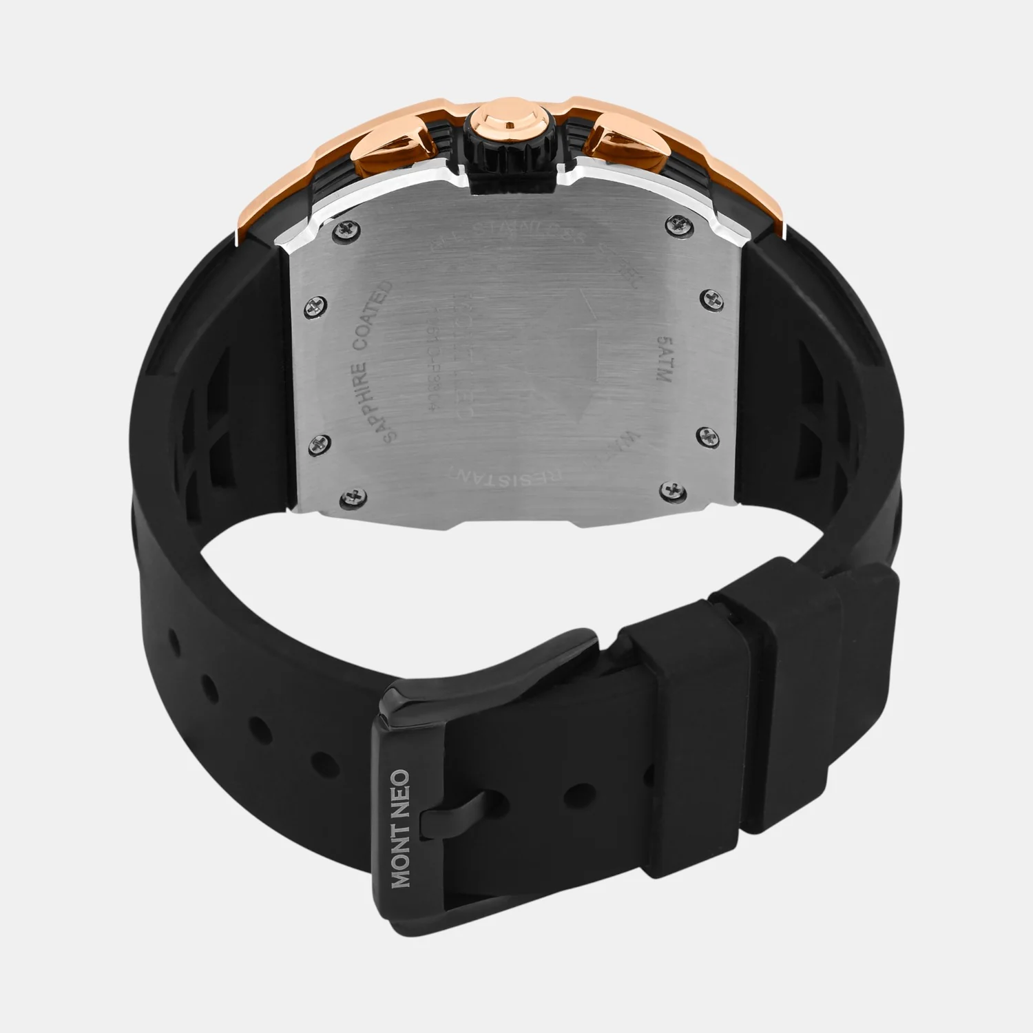 Men Quartz Black Dial Multi-Function Silicone Watch G1061C-P3304 - Image 5