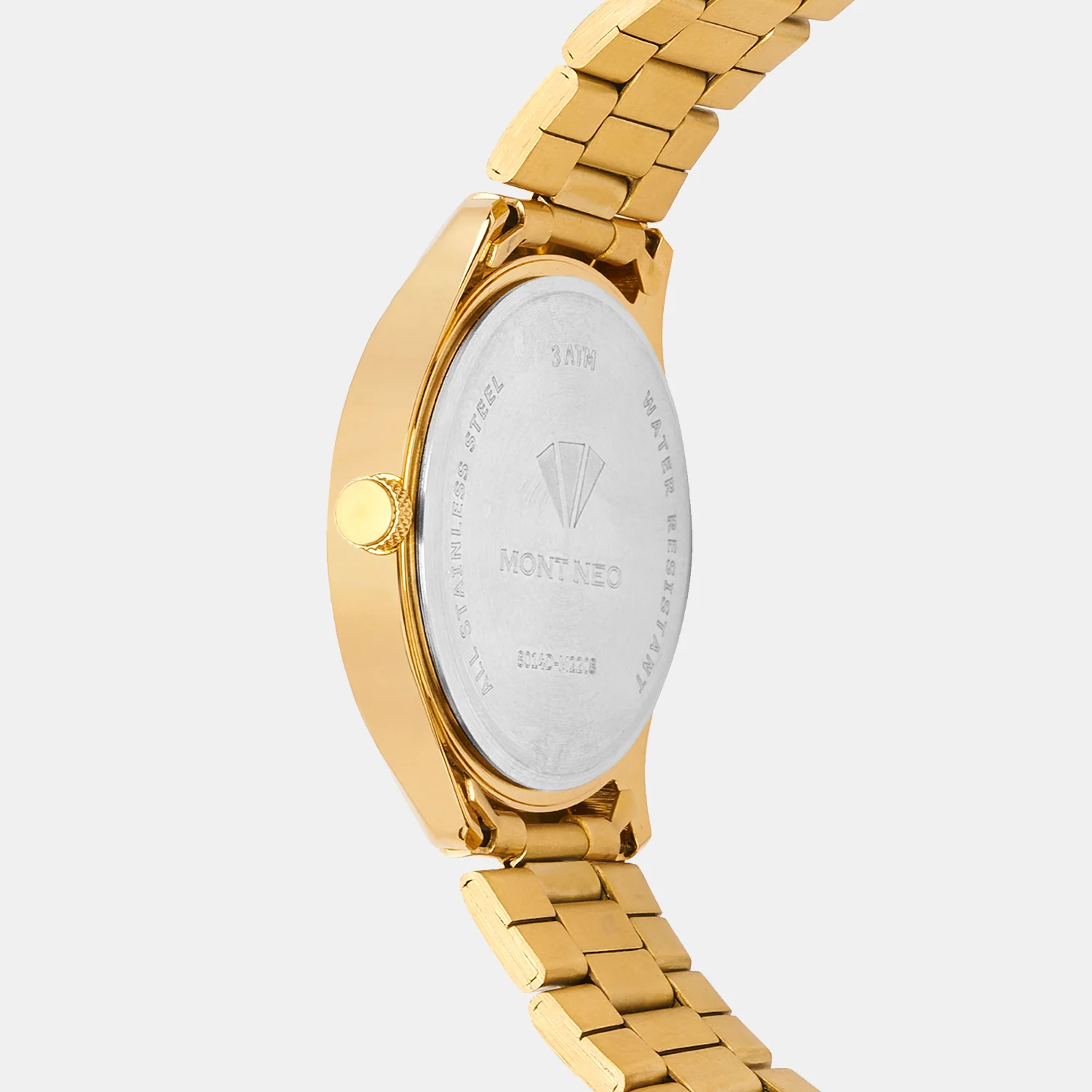 Men Quartz Champagne Dial Analog Metal Watch 8014D-M2208 - Image 3