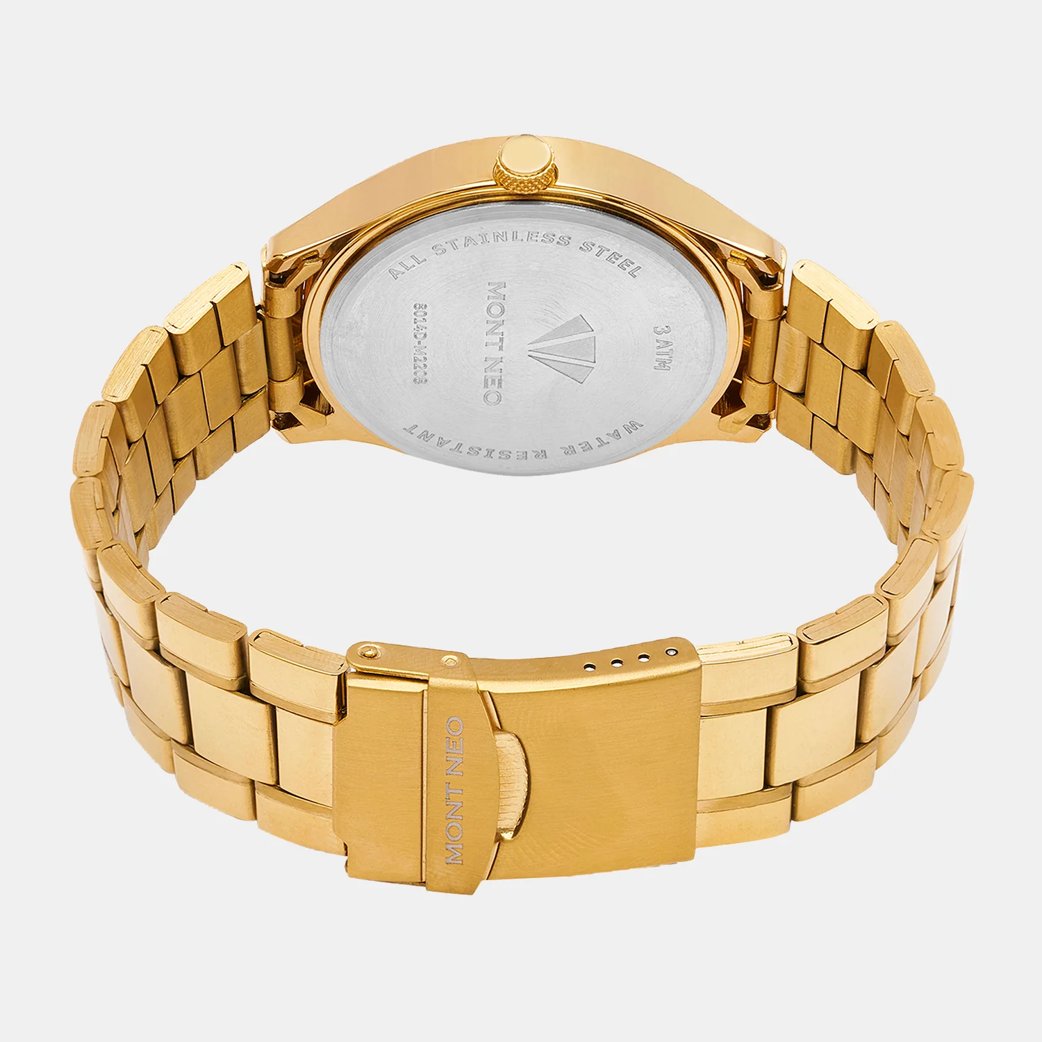 Men Quartz Champagne Dial Analog Metal Watch 8014D-M2208 - Image 4
