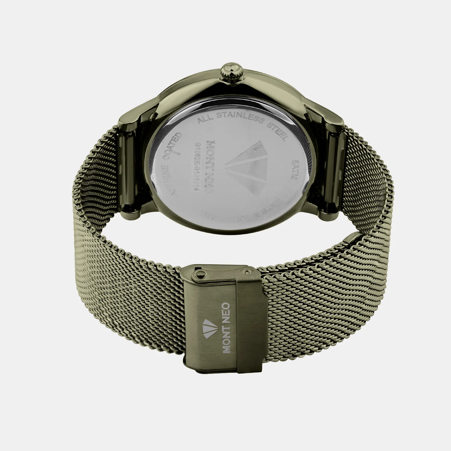 Men Quartz Green Dial Analog Mesh Watch G1052E-B101014 - Image 5