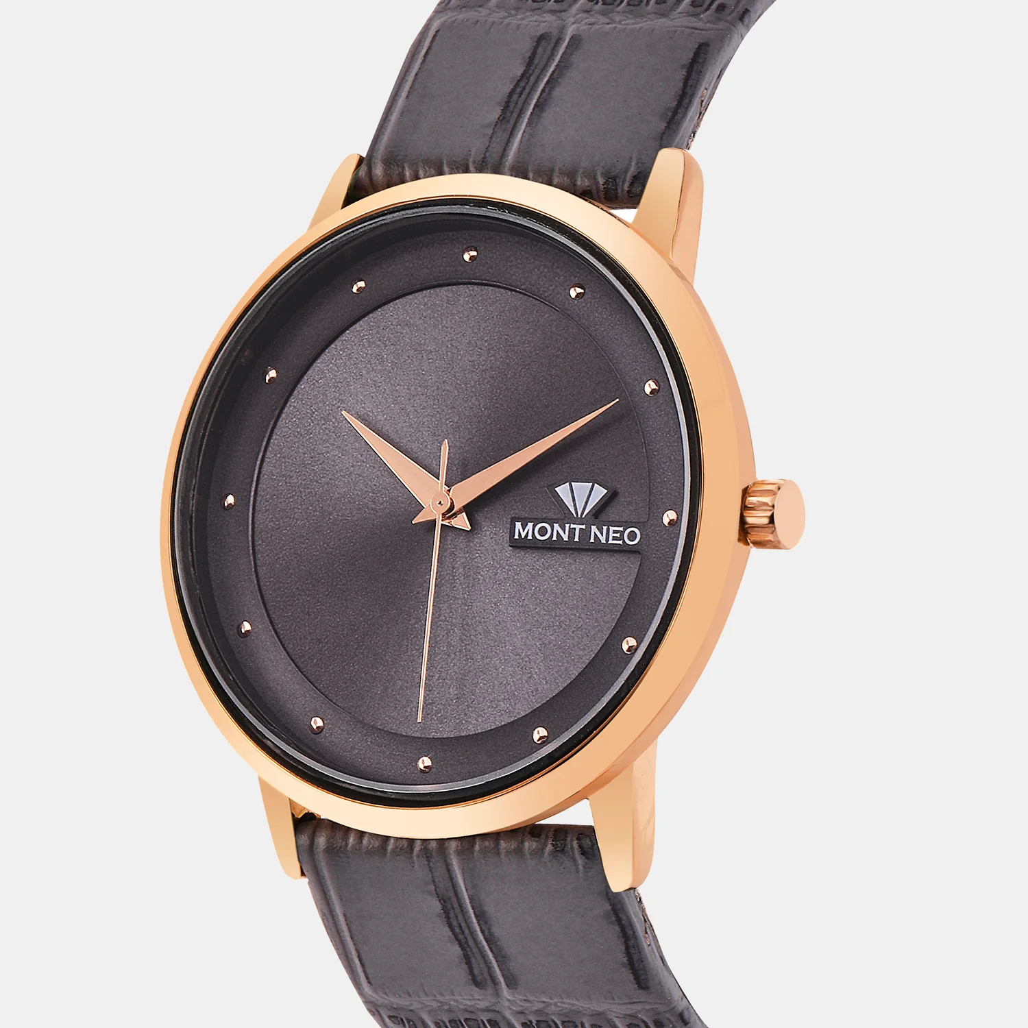 Men Quartz Grey Dial Analog Leather Watch 8004T-L3315 - Image 3