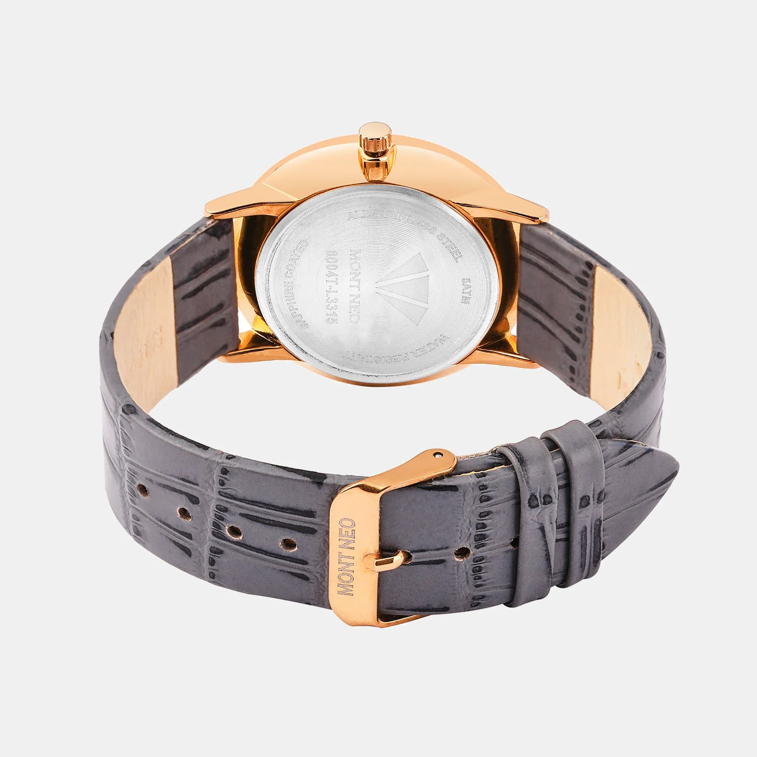 Men Quartz Grey Dial Analog Leather Watch 8004T-L3315 - Image 5