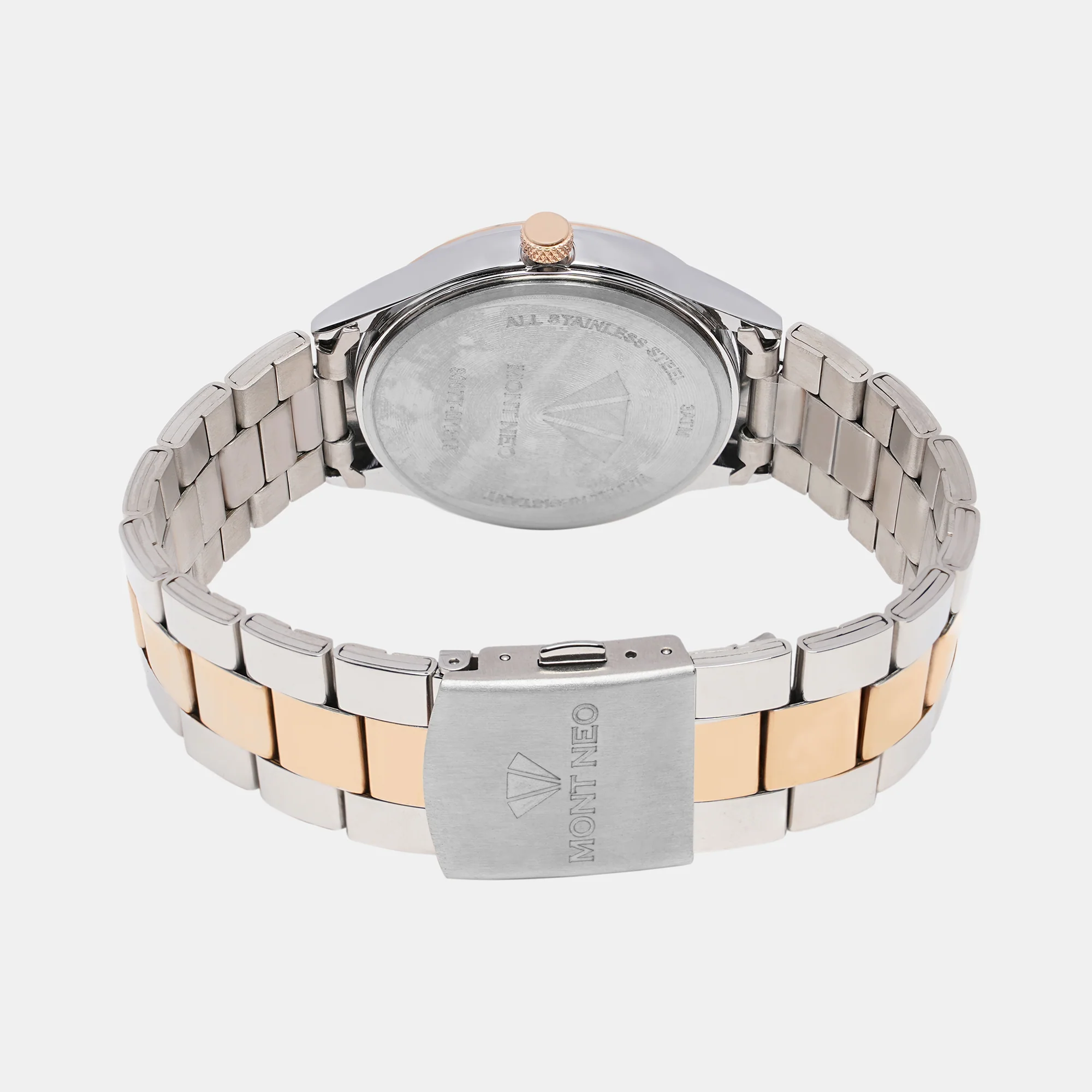 Men Quartz Grey Dial Analog Stainless Steel Watch 8007T-M1315 - Image 4