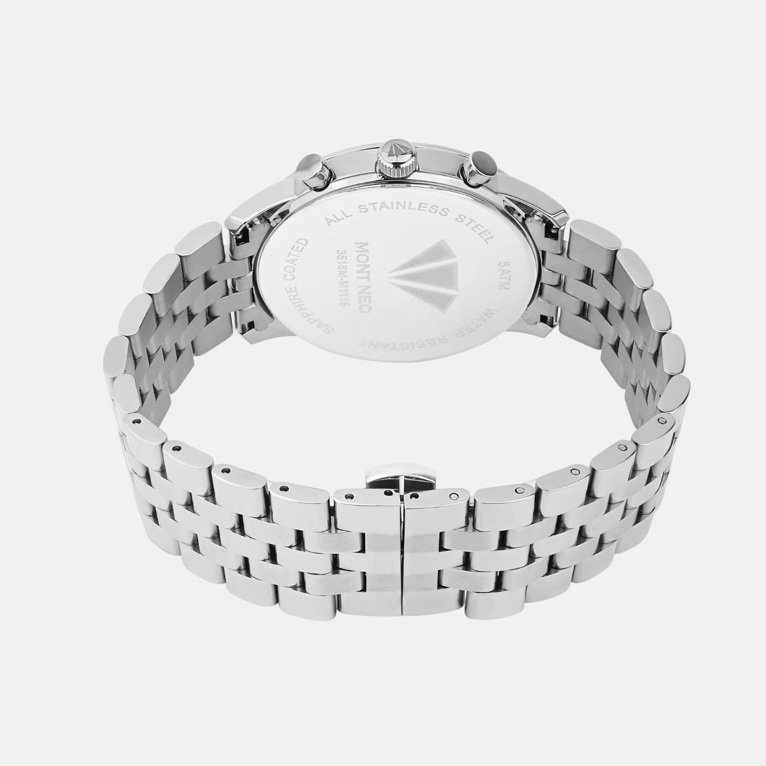 Men Quartz Grey Dial Multi-Function Stainless Steel Watch 3518M-M1115 - Image 4