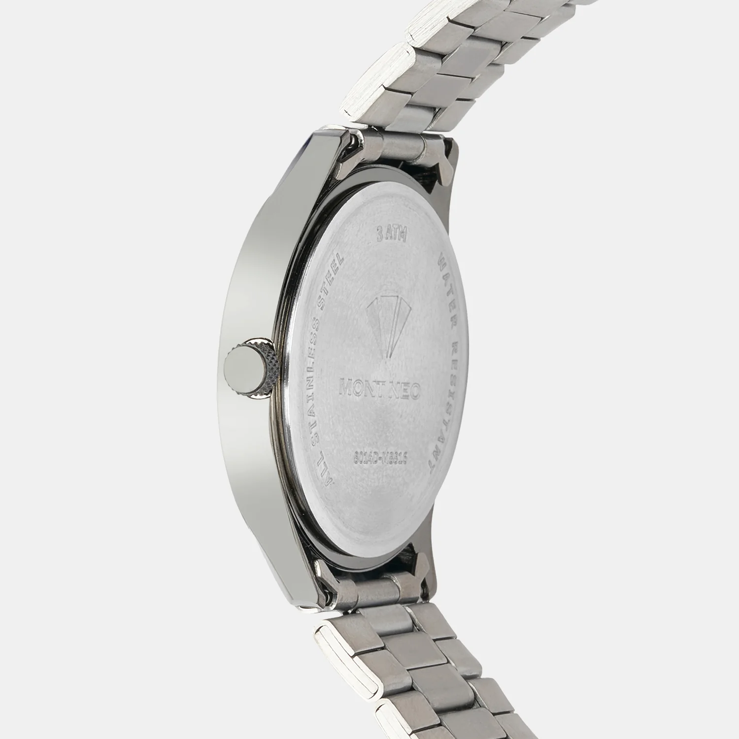 Men Quartz Grey Dial Analog Metal Watch 8014D-M8816 - Image 3