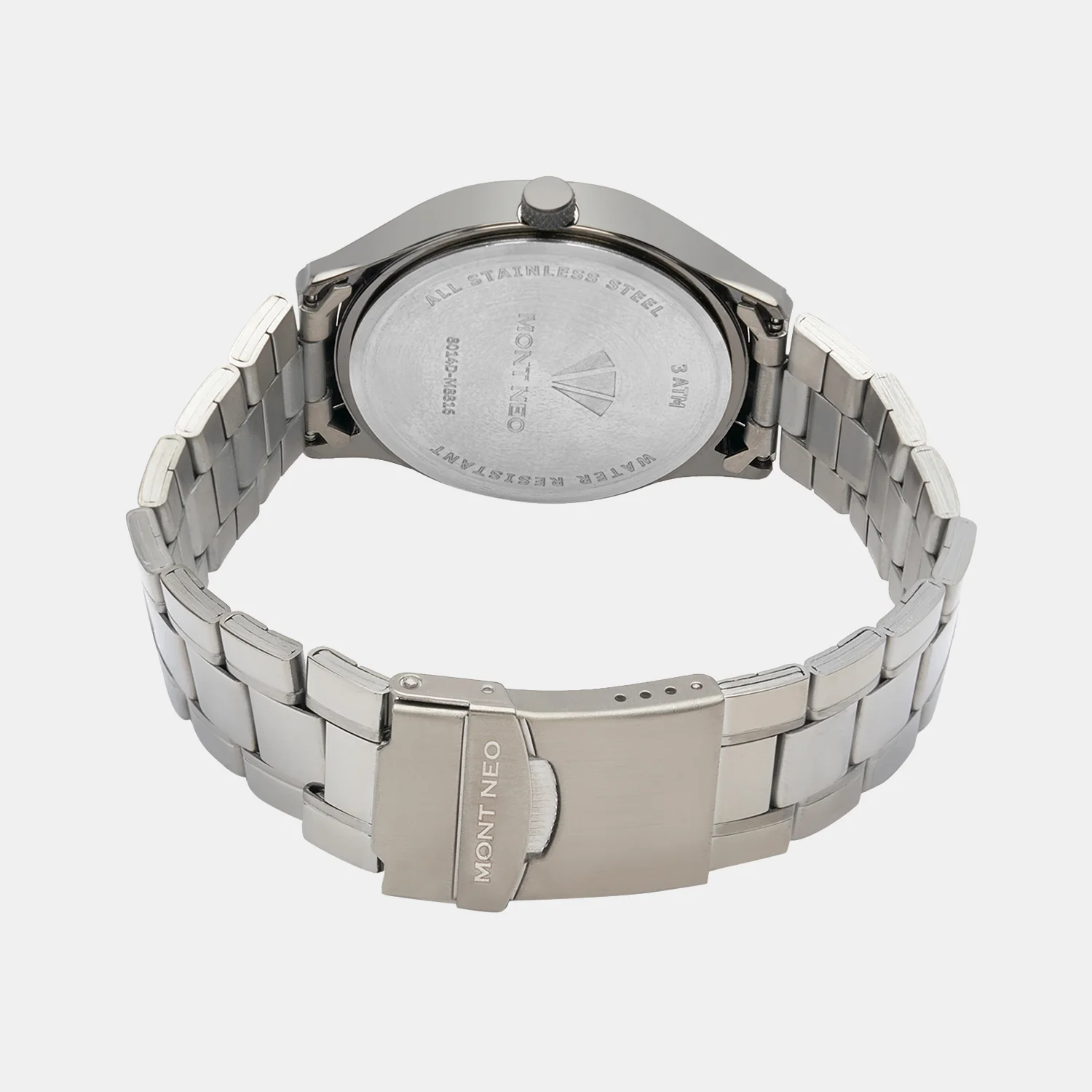 Men Quartz Grey Dial Analog Metal Watch 8014D-M8816 - Image 4