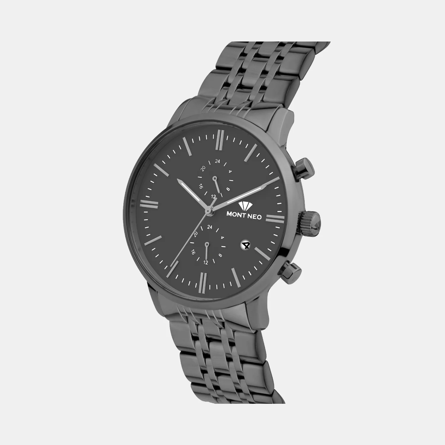 Men Quartz Gun Dial Multi-Function Metal Watch 3515E-M8816 - Image 2