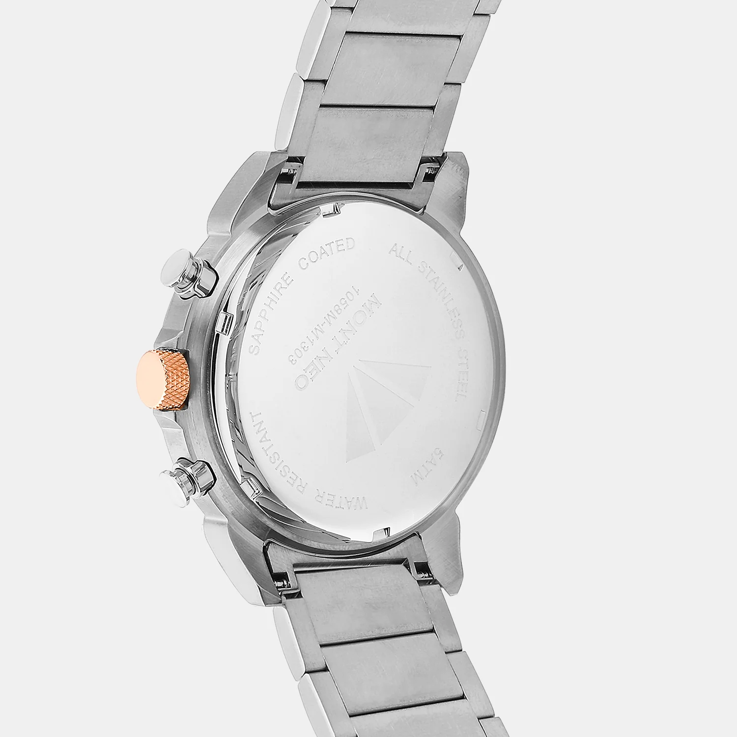Men Quartz Silver Dial Multi-Function Metal Watch 1058M-M1303 - Image 4