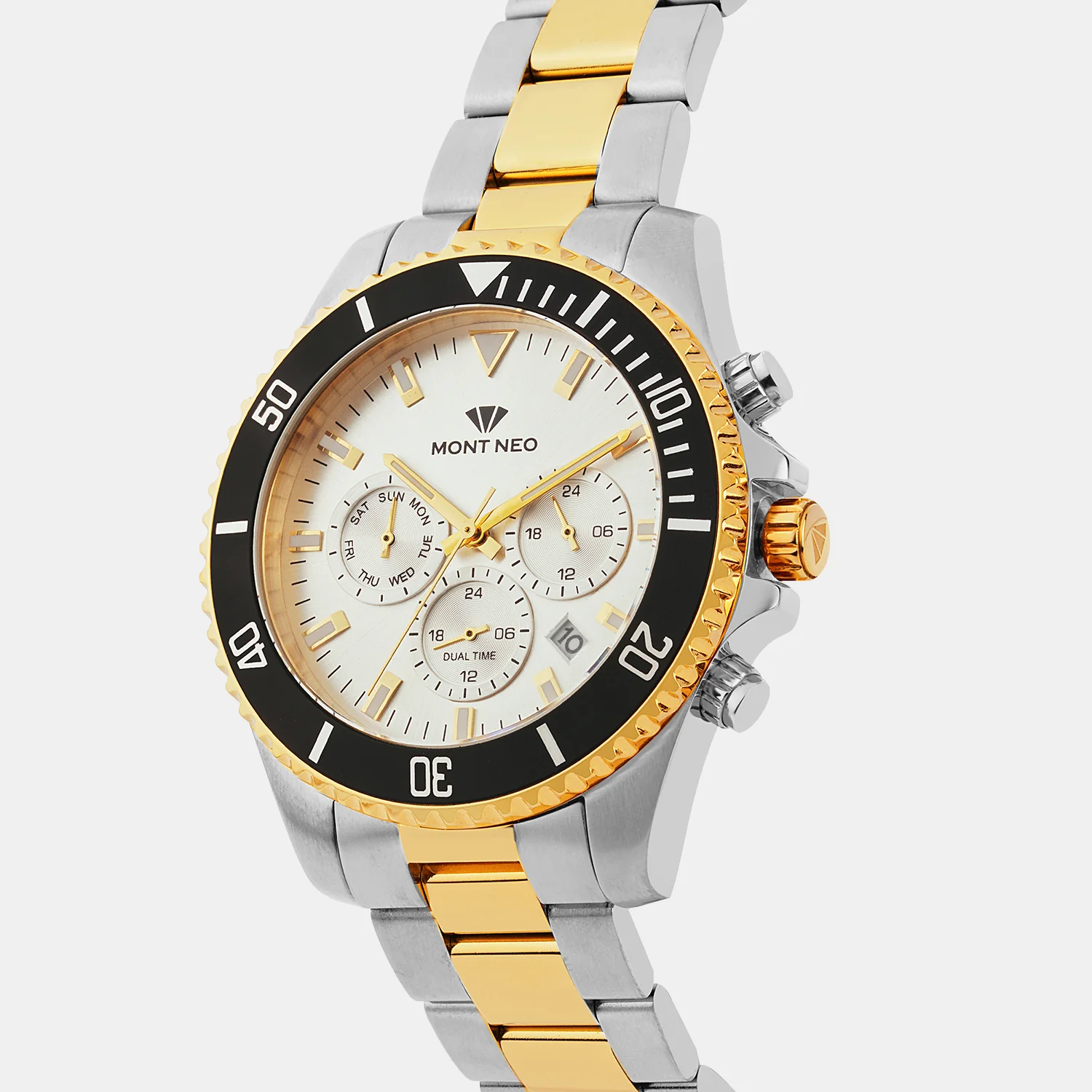 Men Quartz Silver Dial Multi-Function Metal Watch 3508M-M1203 - Image 2