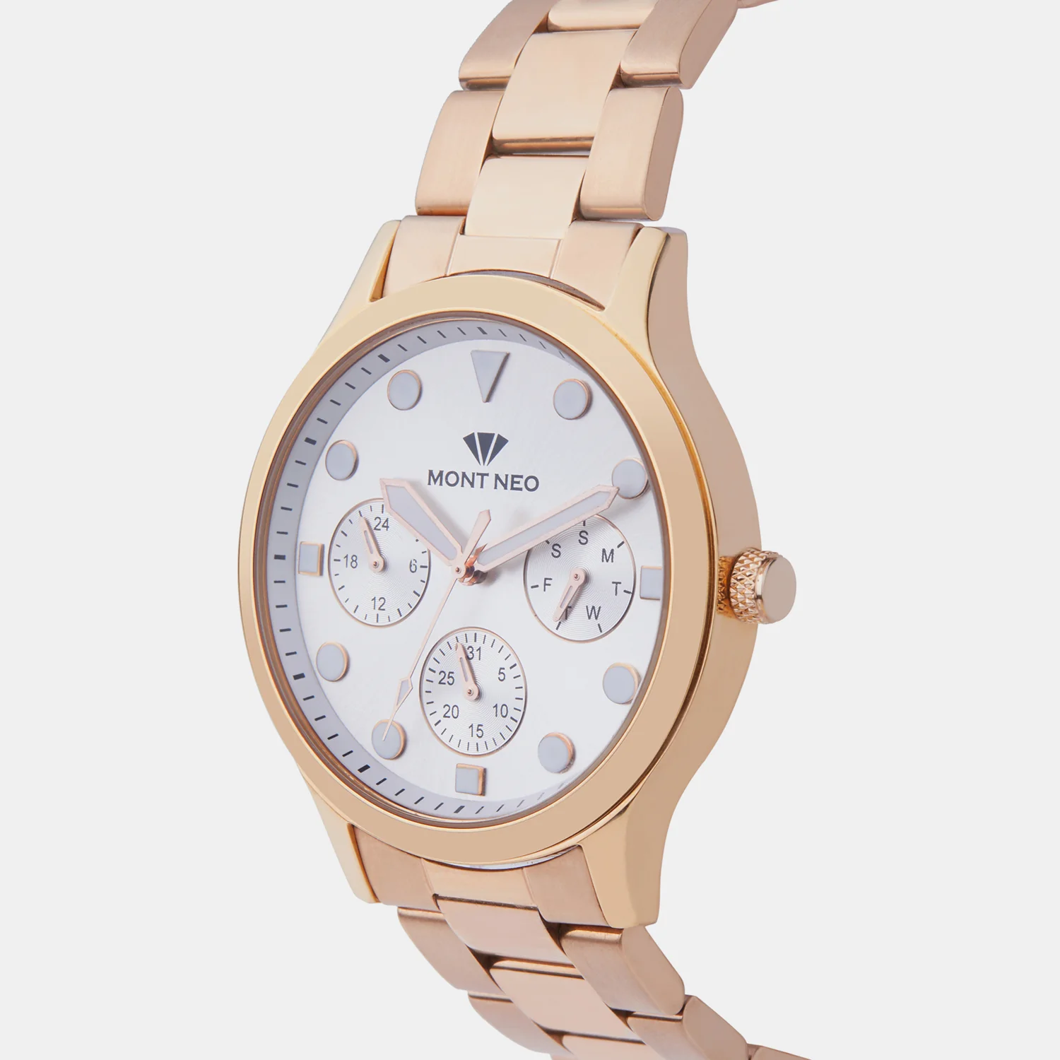 Men Quartz Silver Dial Multi-Function Metal Watch 8006M-M3303 - Image 3