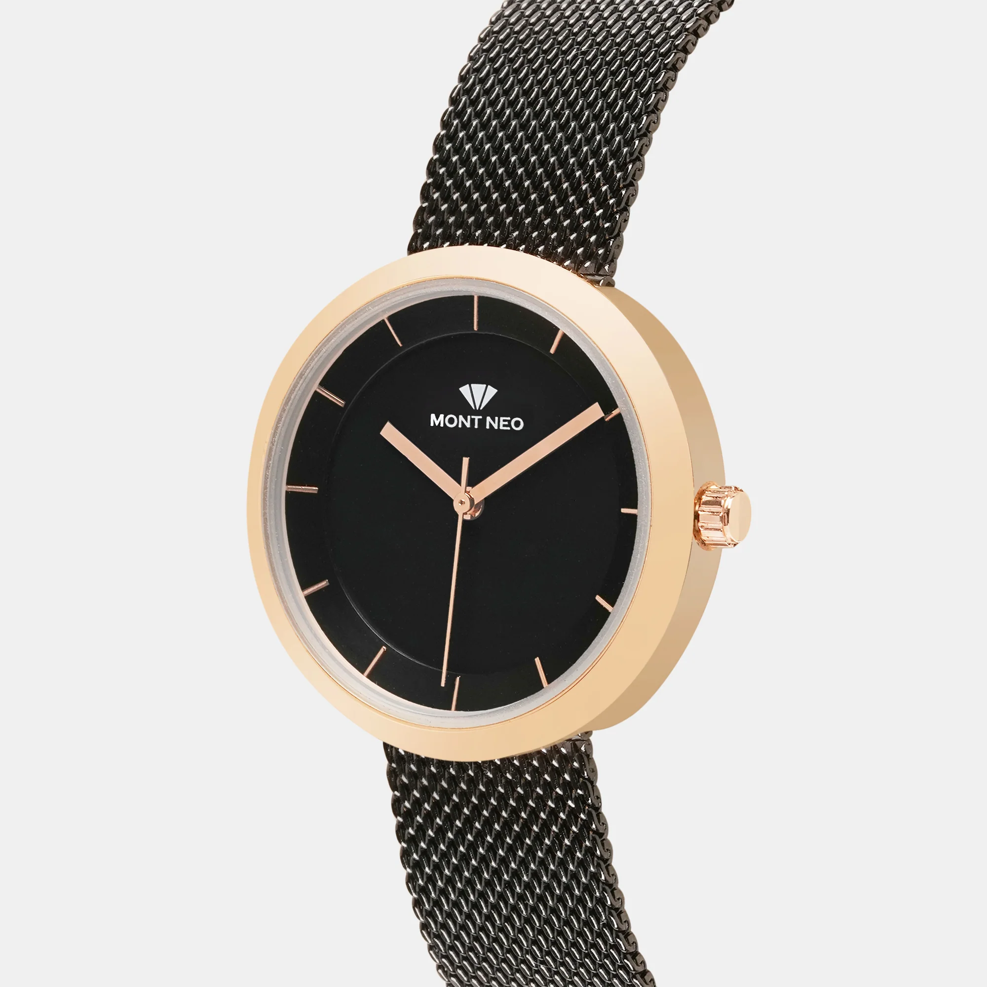 Women Quartz Black Dial Analog Stainless Steel Watch 9002T-B3304 - Image 2