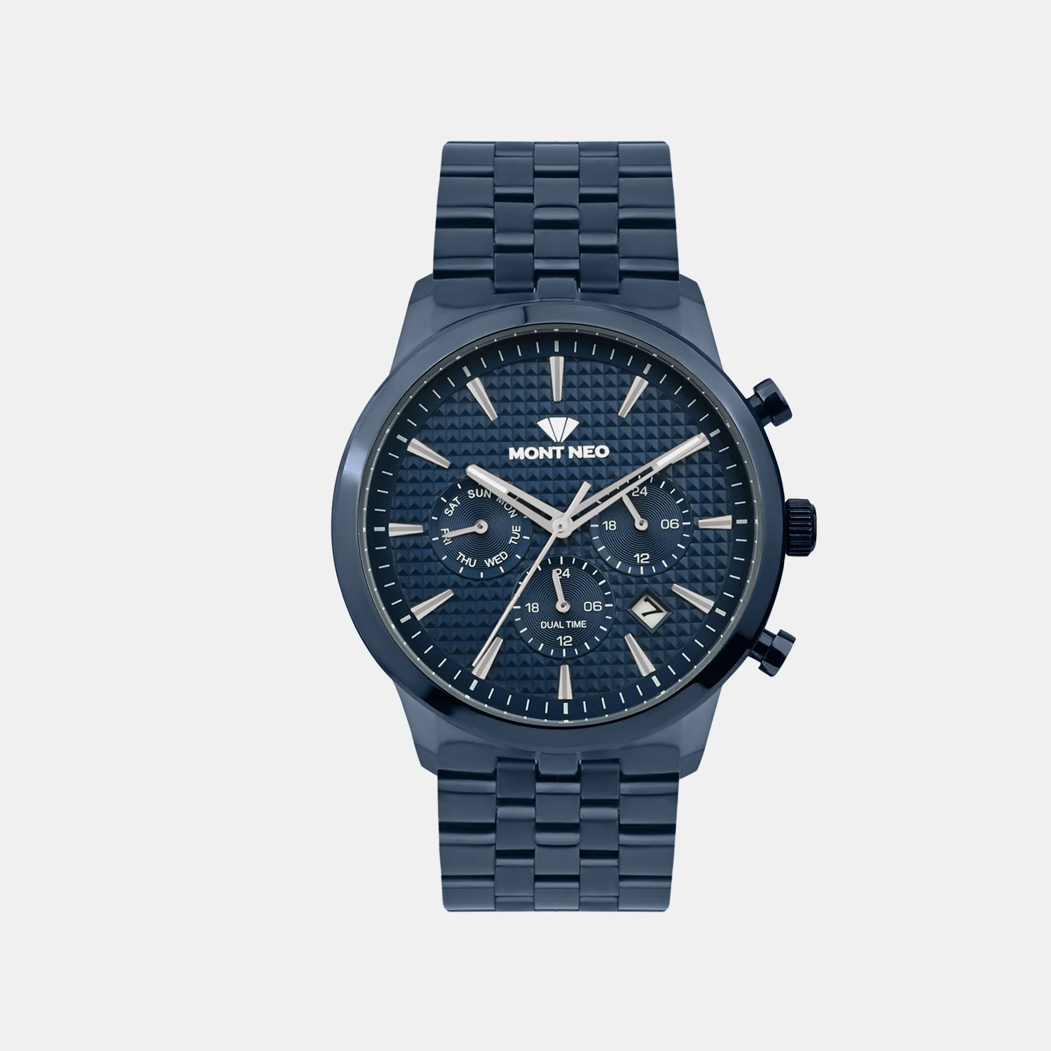 Women Quartz Blue Dial Analog Stainless Steel Watch 3518M-M5505