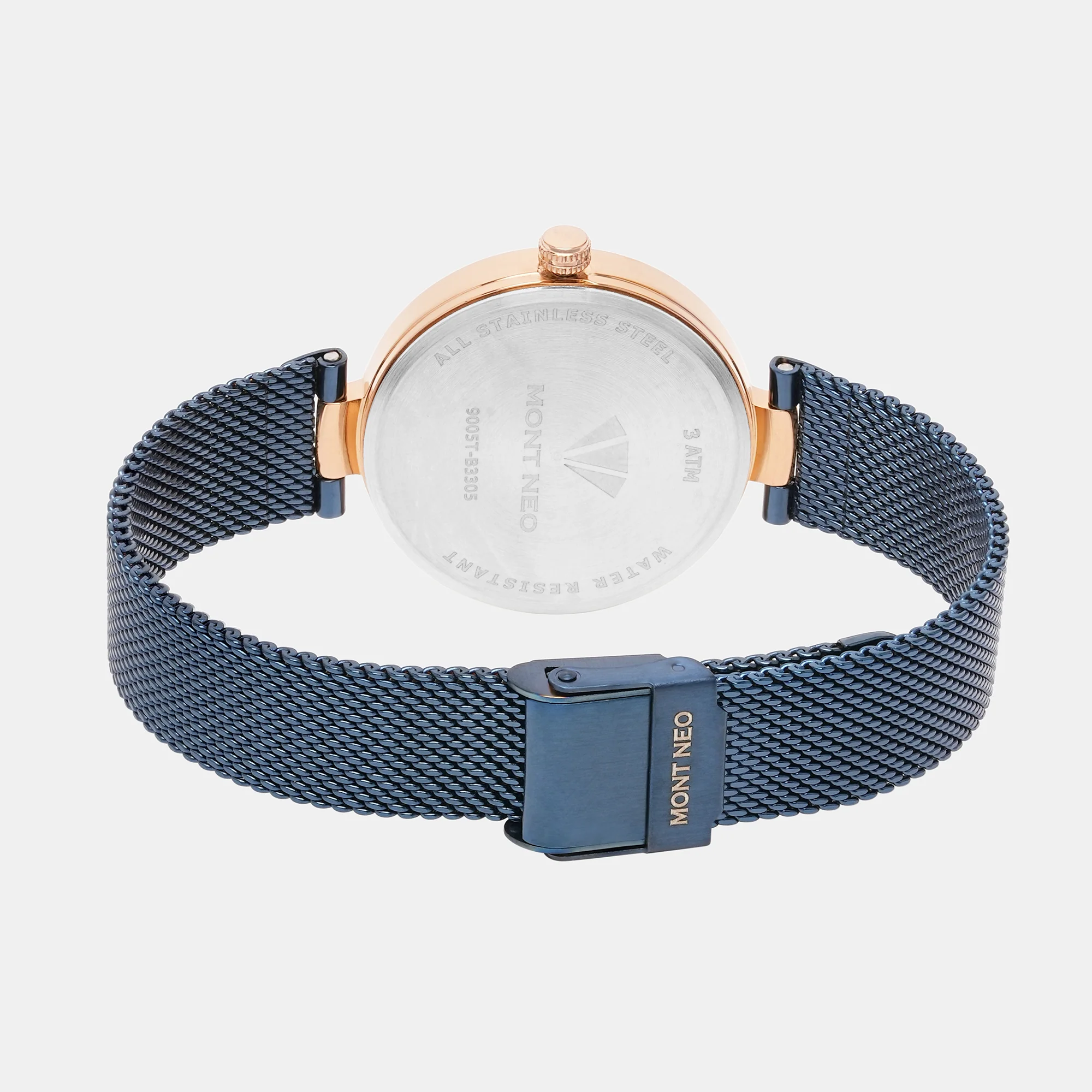Women Quartz Blue Dial Analog Stainless Steel Watch 9005T-B3305 - Image 4