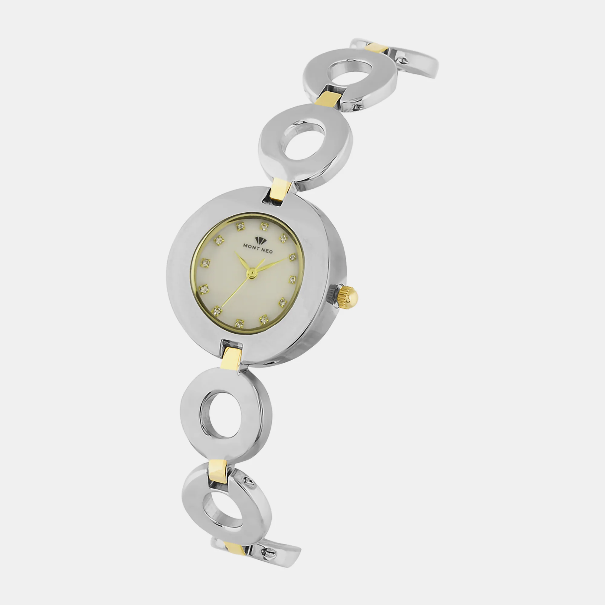Women Quartz Grey Dial Analog Stainless Steel Watch 2015T-M1101 - Image 2