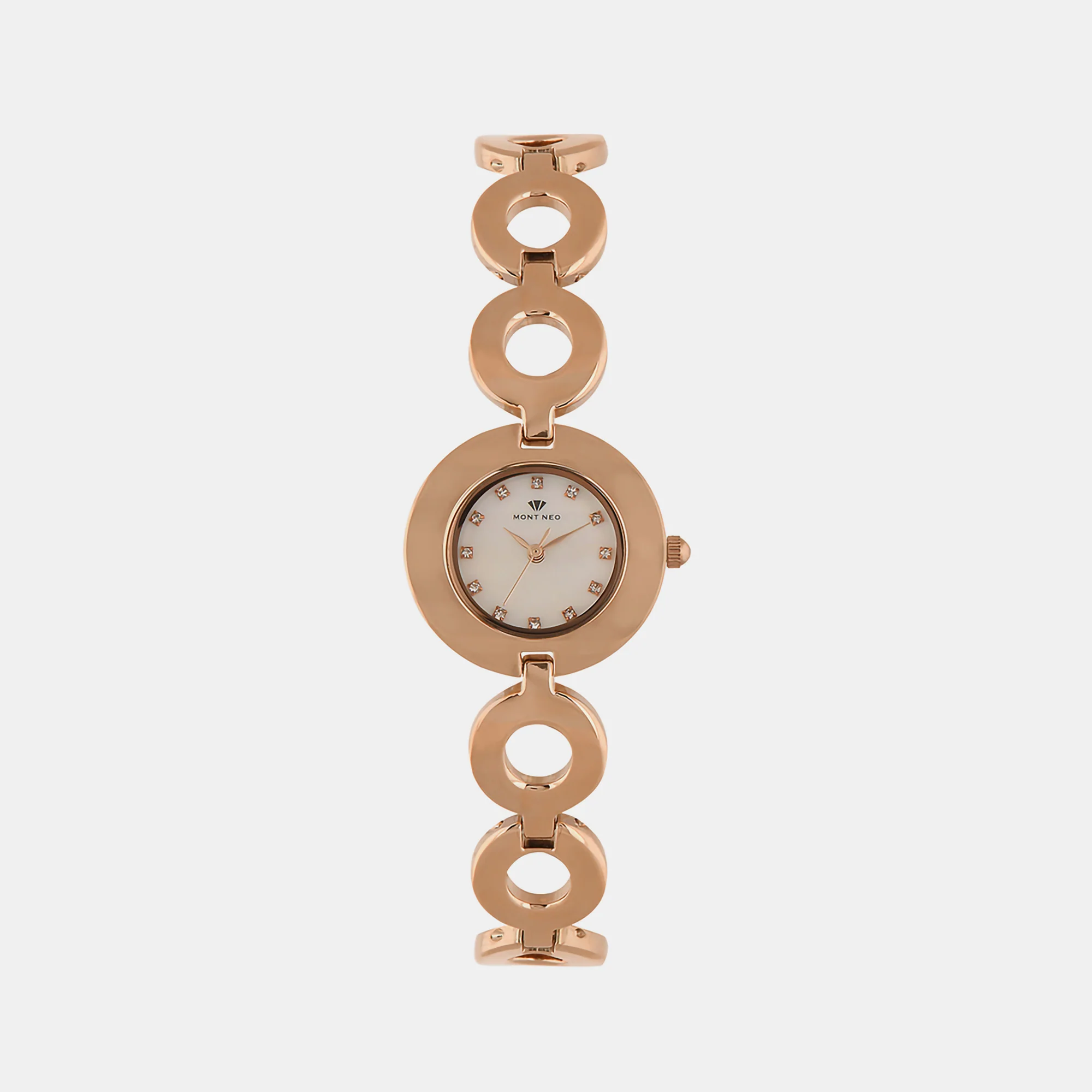 Women Quartz Grey Dial Analog Stainless Steel Watch 2015T-M3301 - Image 2