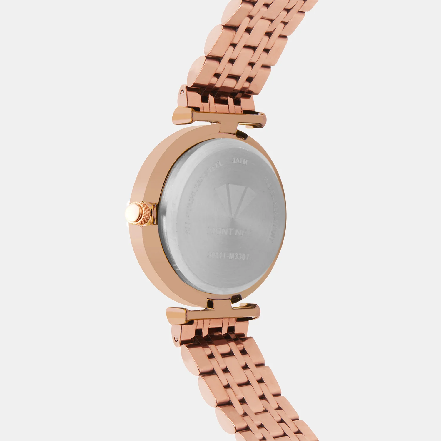 Women Quartz Rose Dial Analog Metal Watch 9001T-M3307 - Image 3