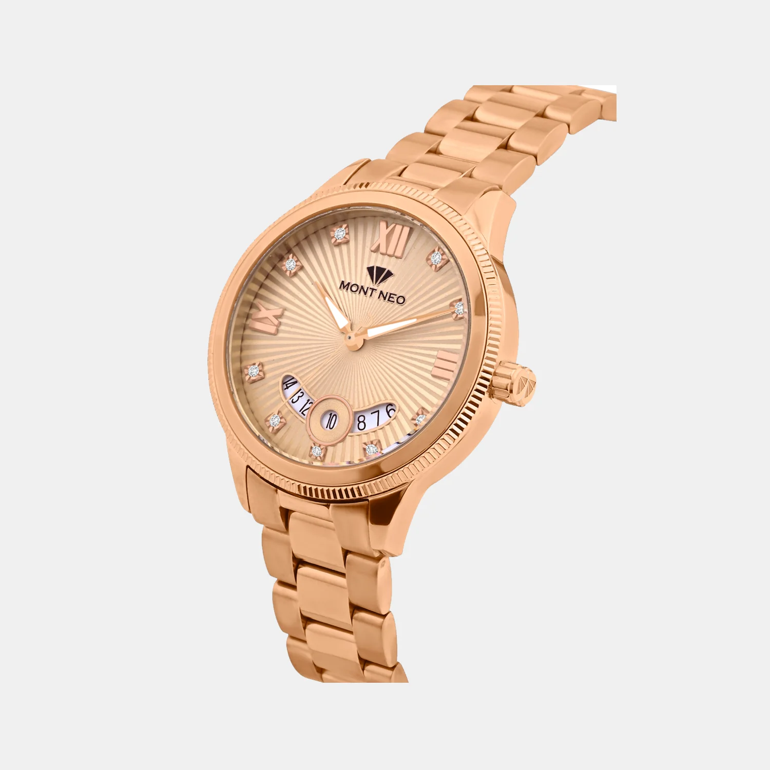 Women Quartz Rose Dial Analog Stainless Steel Watch 4506E-M3307 - Image 4