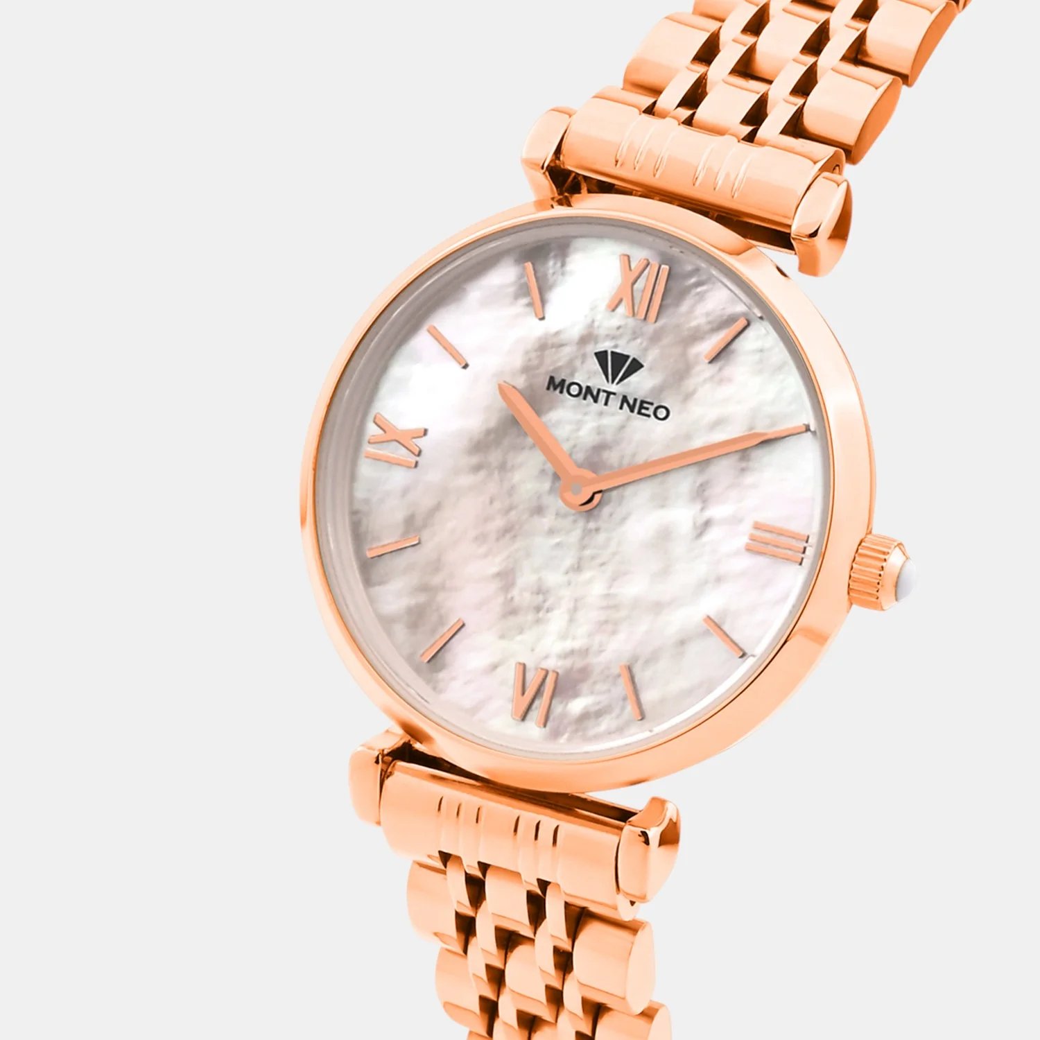 Women Quartz Rose Dial Analog Stainless Steel Watch 4517B-M3307 - Image 2
