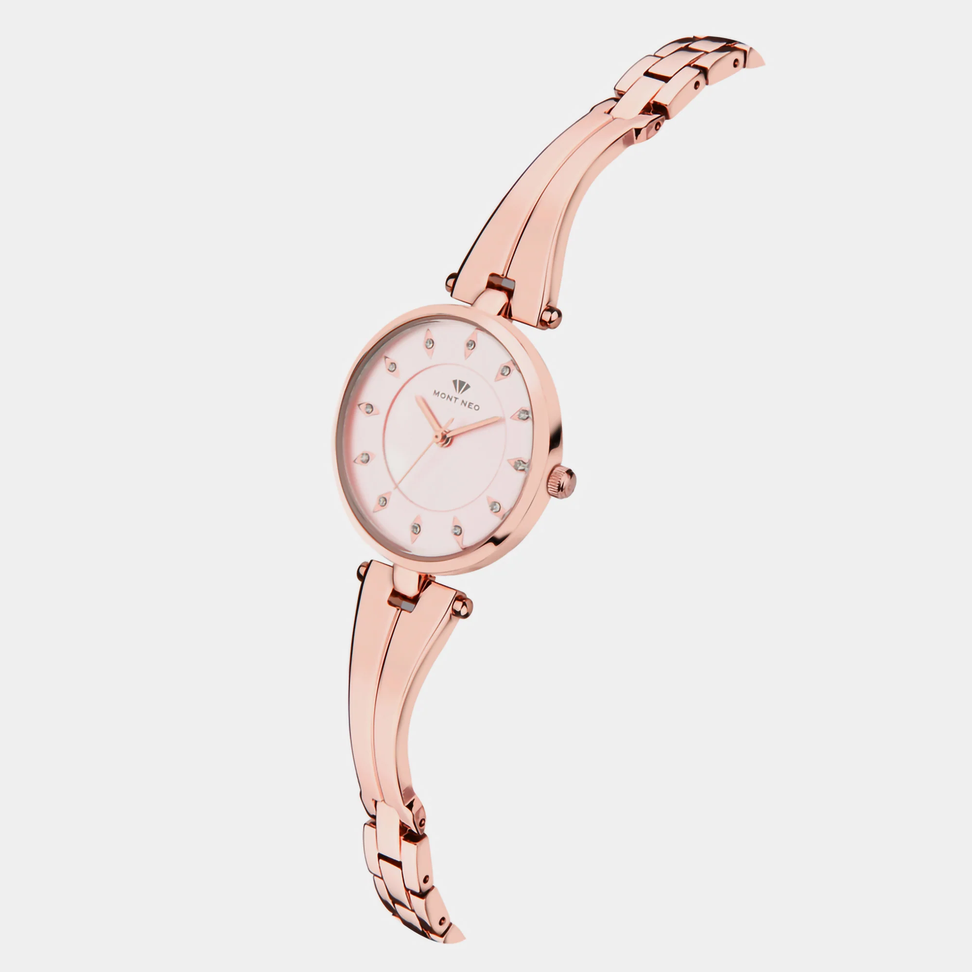 Women Quartz Rose Gold Dial Analog Stainless Steel Watch 2003T-M0307 - Image 2
