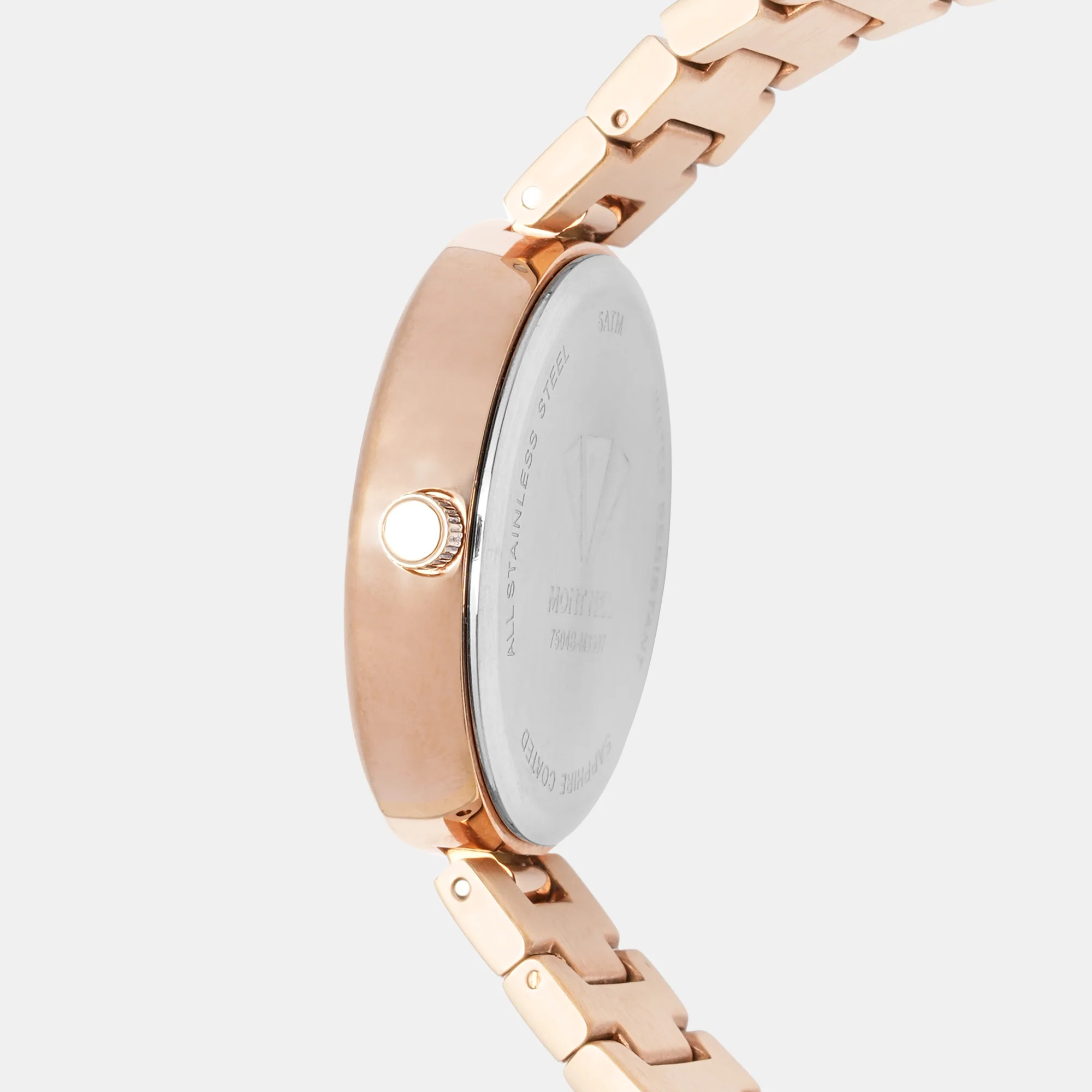 Women Quartz Rose Gold Dial Analog Stainless Steel Watch 7504B-M3307 - Image 4