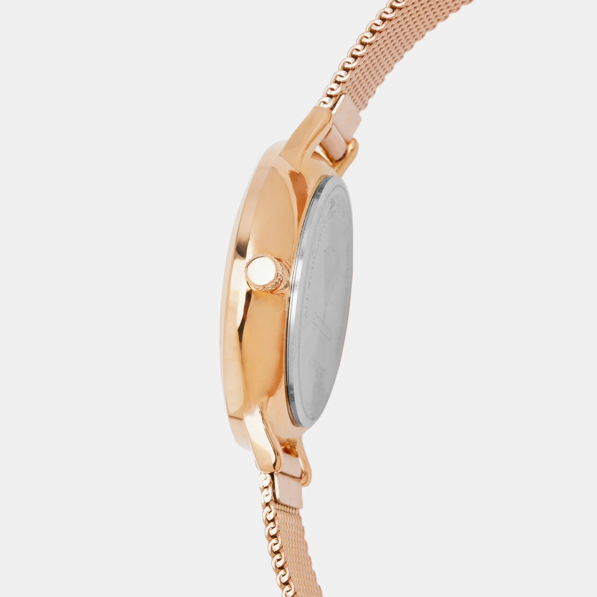 Women Quartz Rose Gold Dial Chronograph Mesh Watch 9003M-B3307 - Image 4