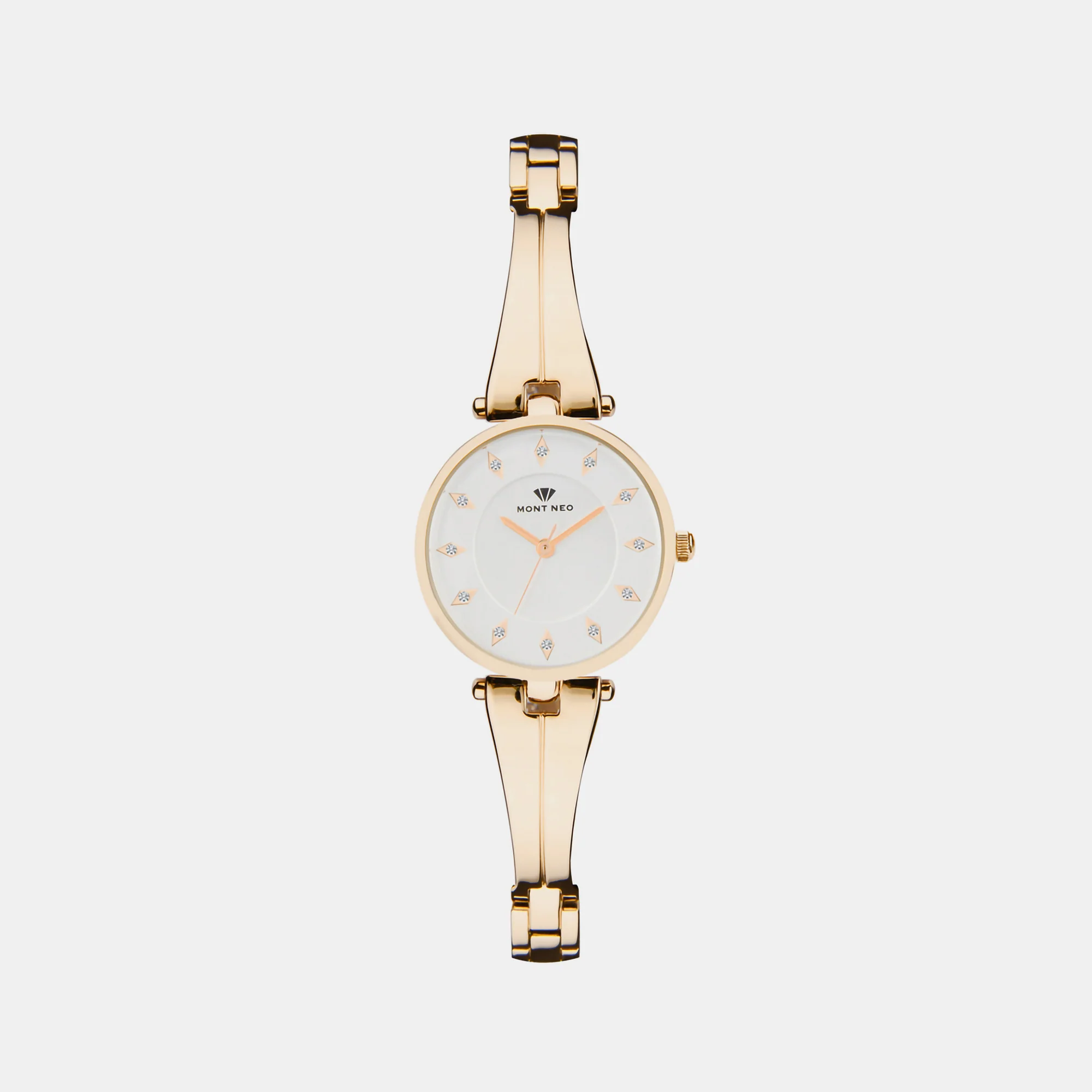 Women Quartz Silver Dial Analog Stainless Steel Watch 2003T-M0203