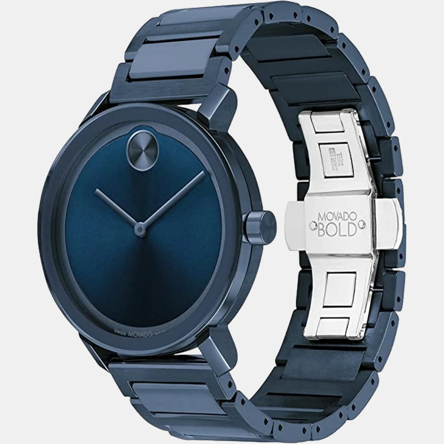 Bold Evolution Men Quartz Blue Dial Analog Stainless Steel Watch 3600797 - Image 3