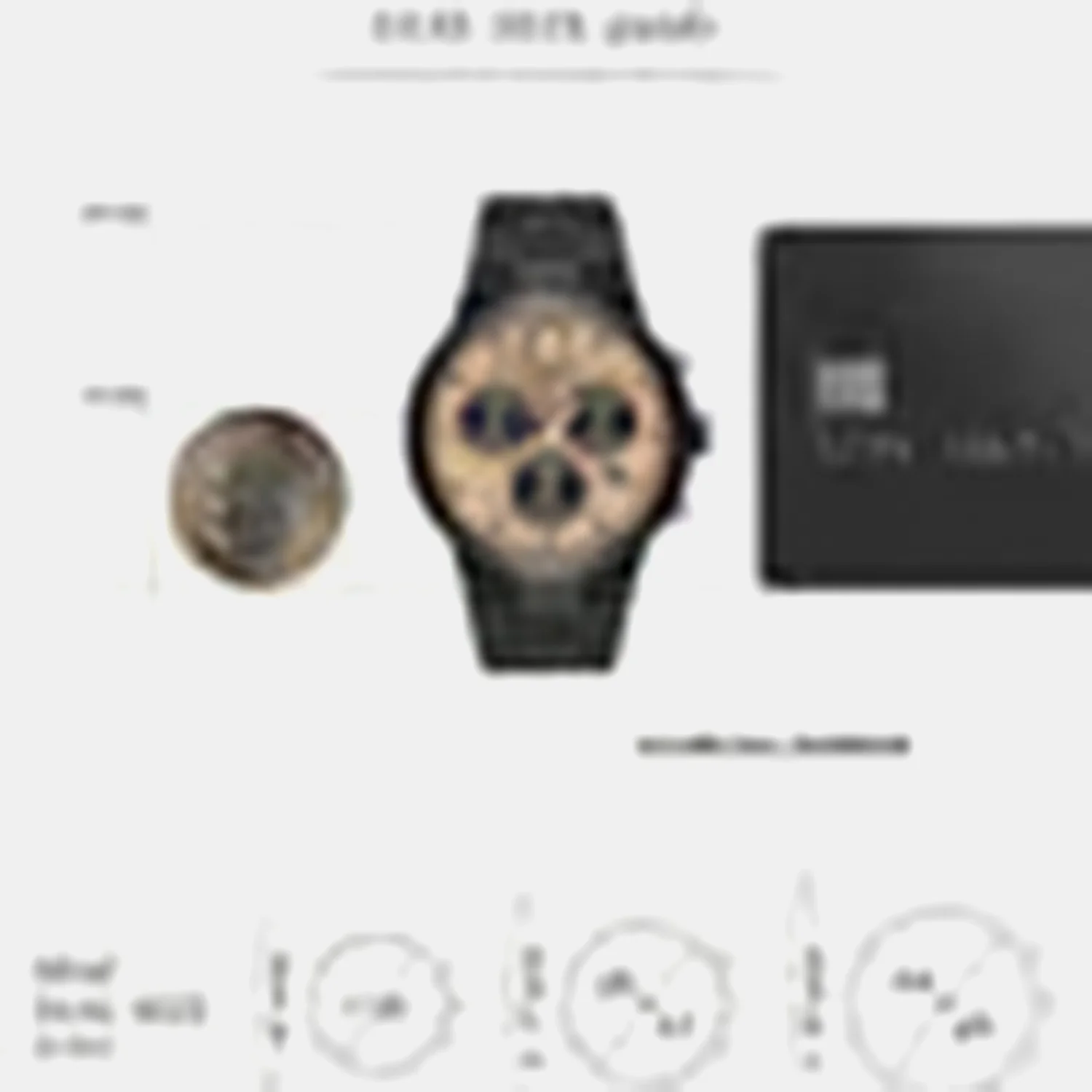 Bold Fusion Men Quartz Bronze Dial Chronograph Stainless Steel Watch 3600897 - Image 5