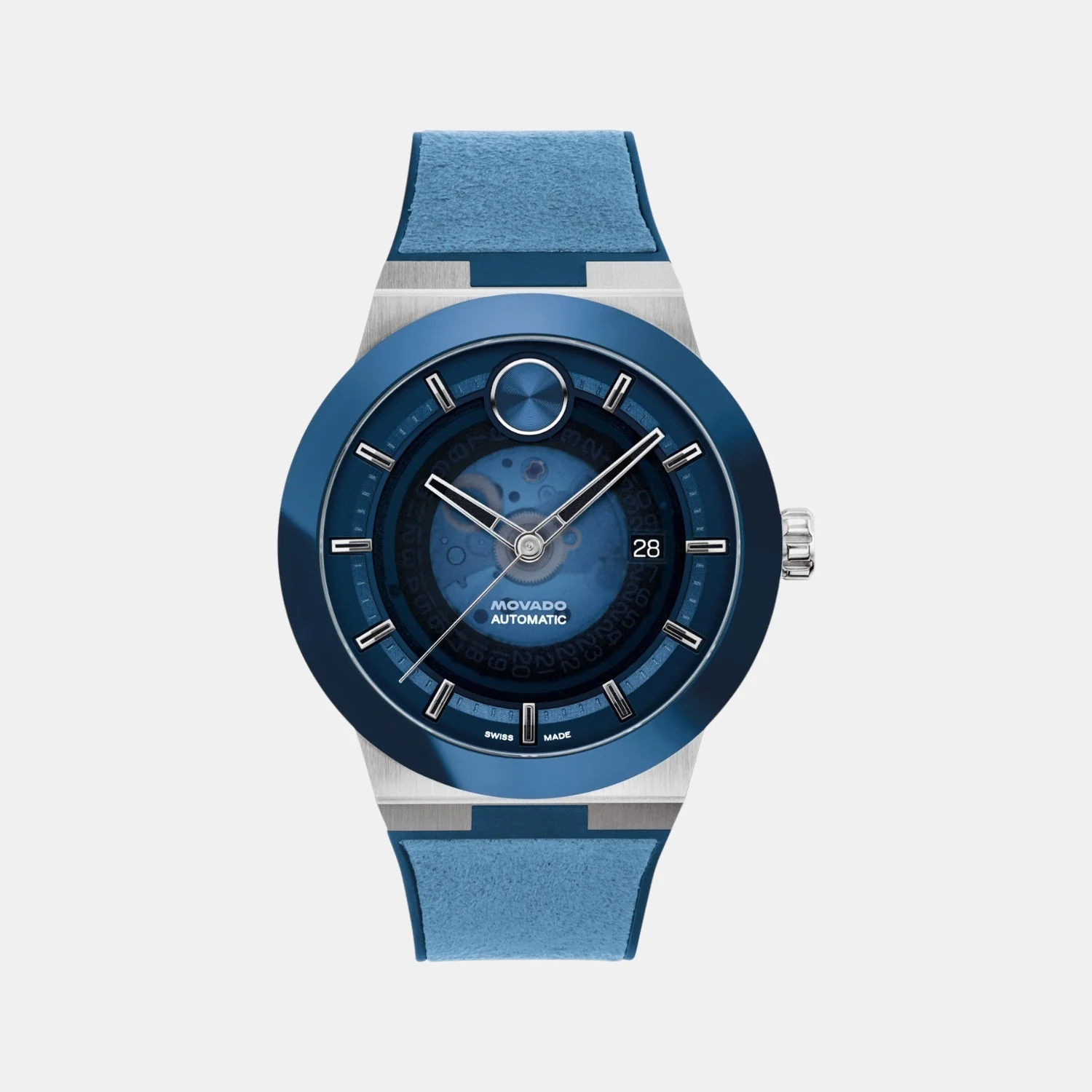Bold Men Automatic Transparent Dial Analog Rubber Watch 3601276