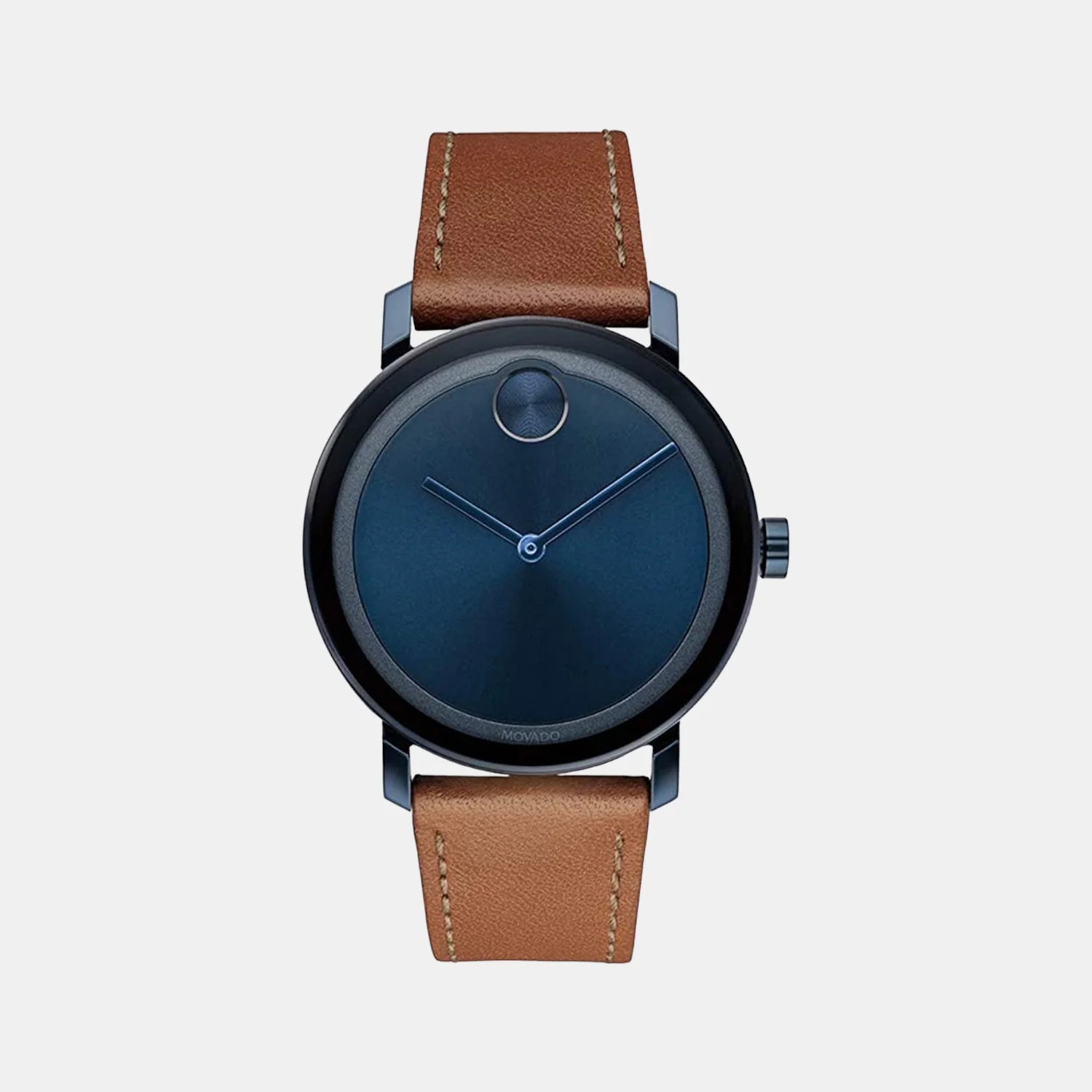 Bold Men Quartz Blue Dial Analog Leather Watch 3600520